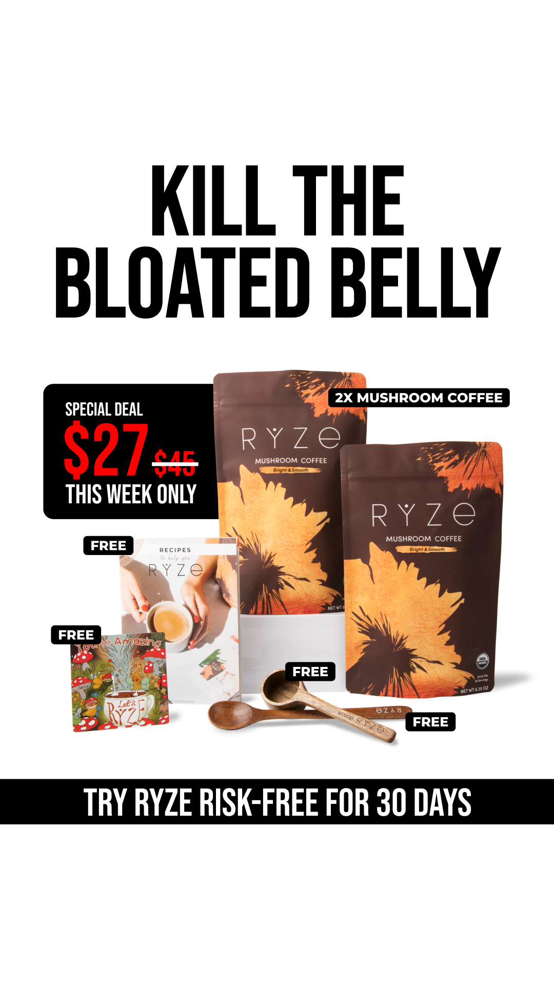 RYZE Superfoods Facebook ad