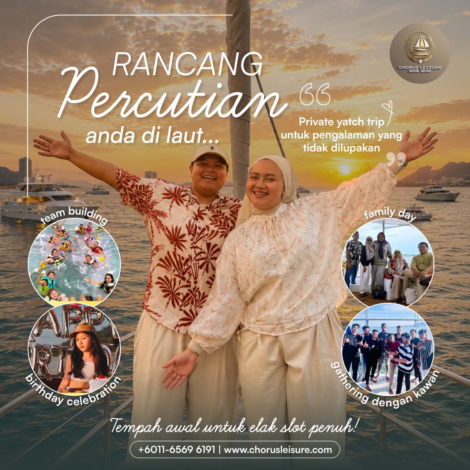 Chorus Leisure Pulau Pinang Facebook ad: Mahukan pengalaman percutian yang berbeza dan eksklusif?