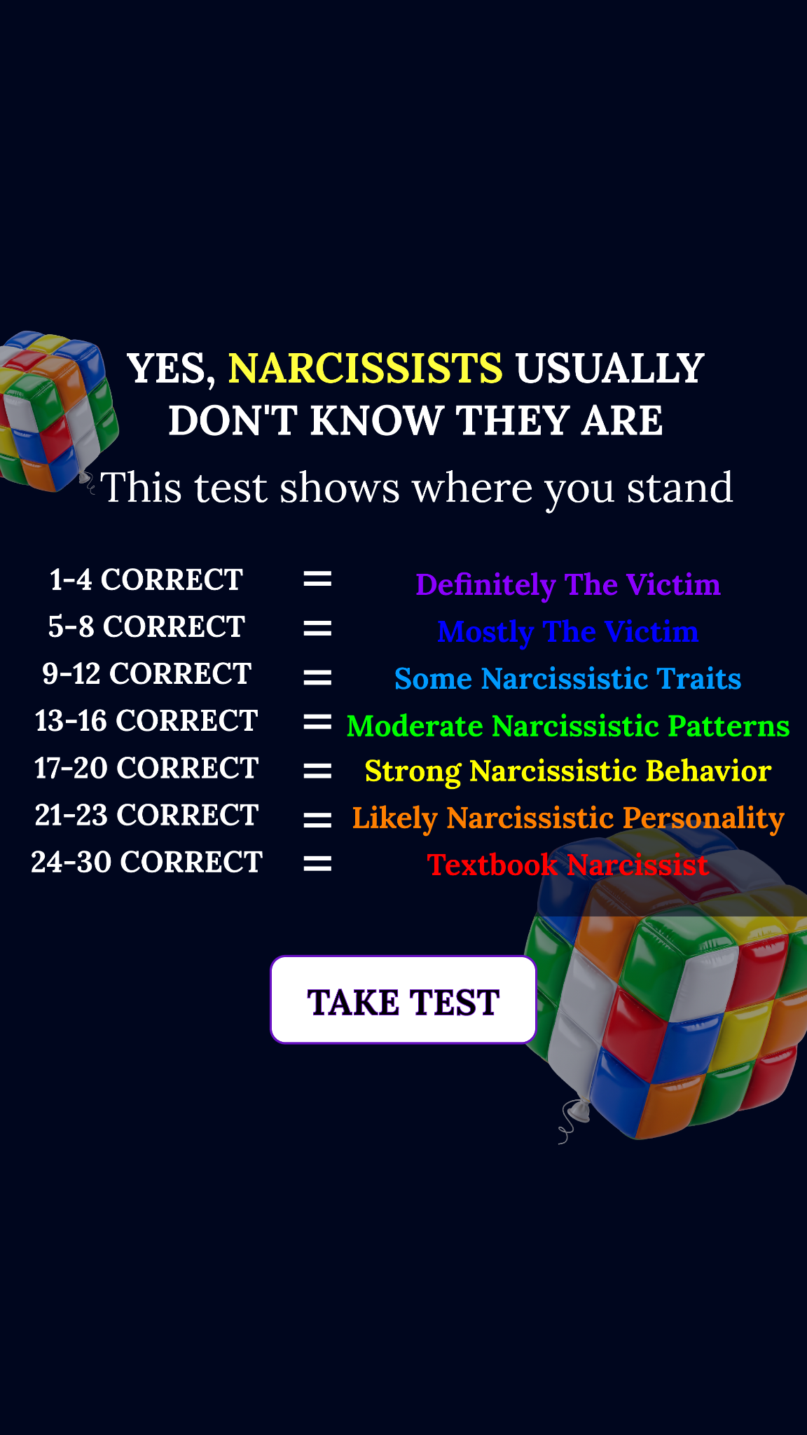 Personality Type Facebook ad