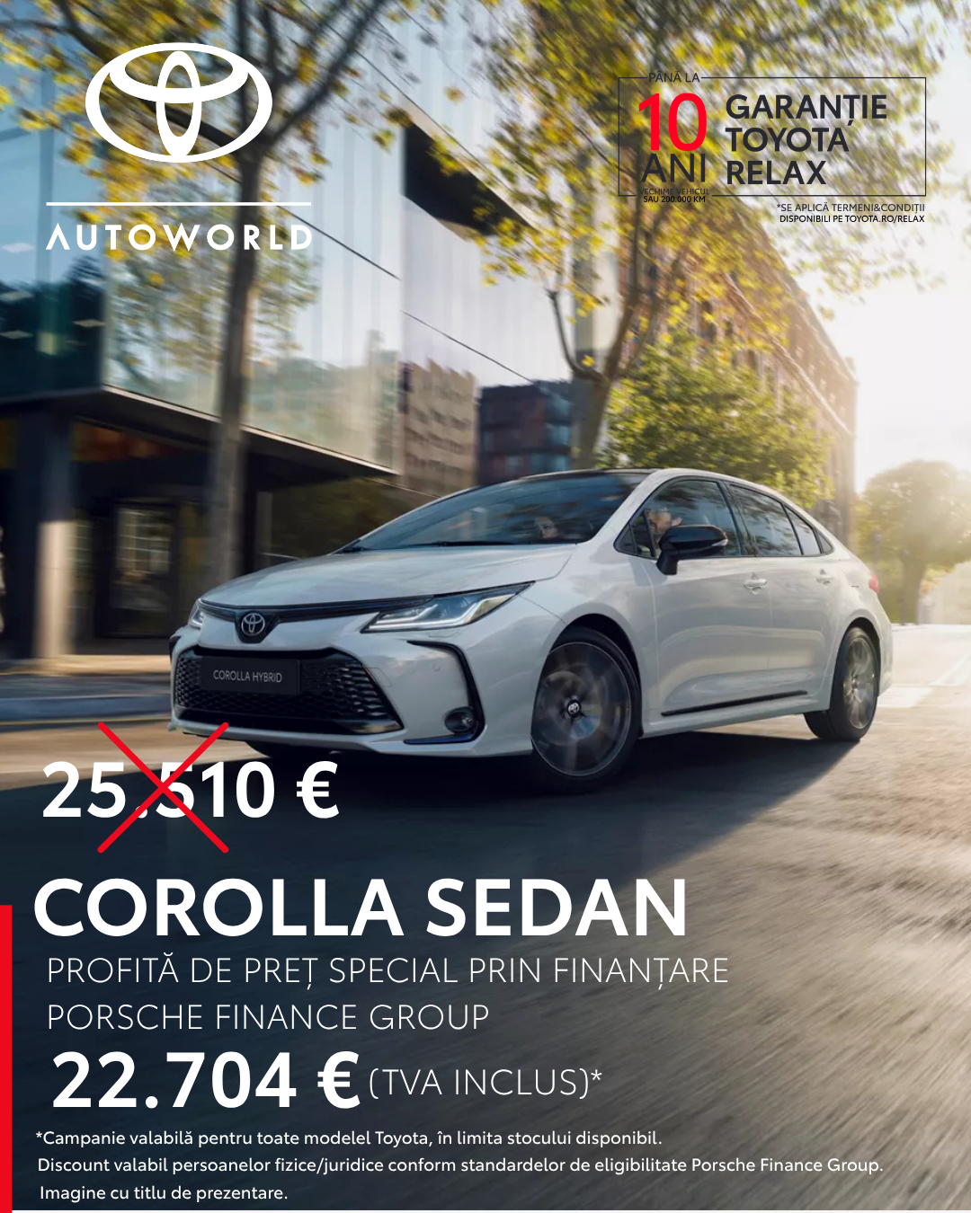 Toyota Cluj Vest Facebook ad: COROLLA SEDAN - 22.704 euro