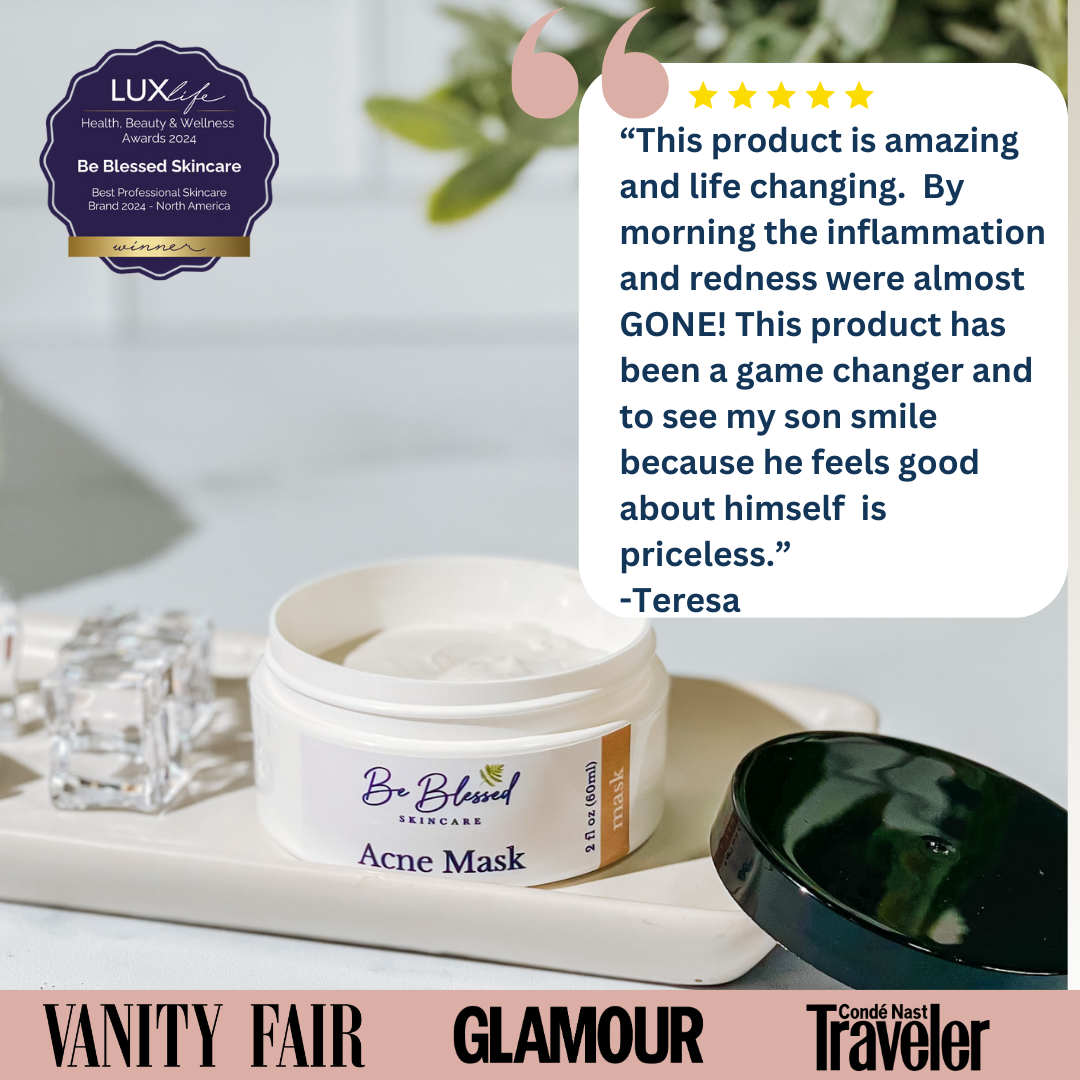 Be Blessed Skin Care Facebook ad: Award-Winning Skincare for Life-Changing Results