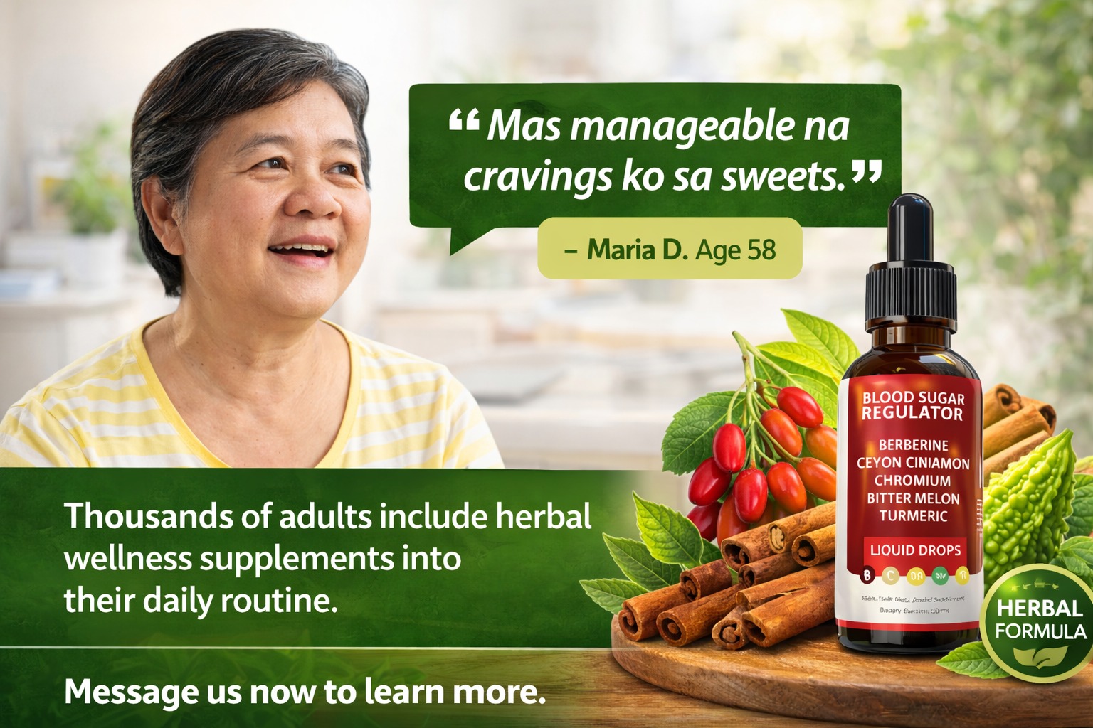 Gluco SugarBalance USA Facebook ad: More and more adults today are becoming mindful…