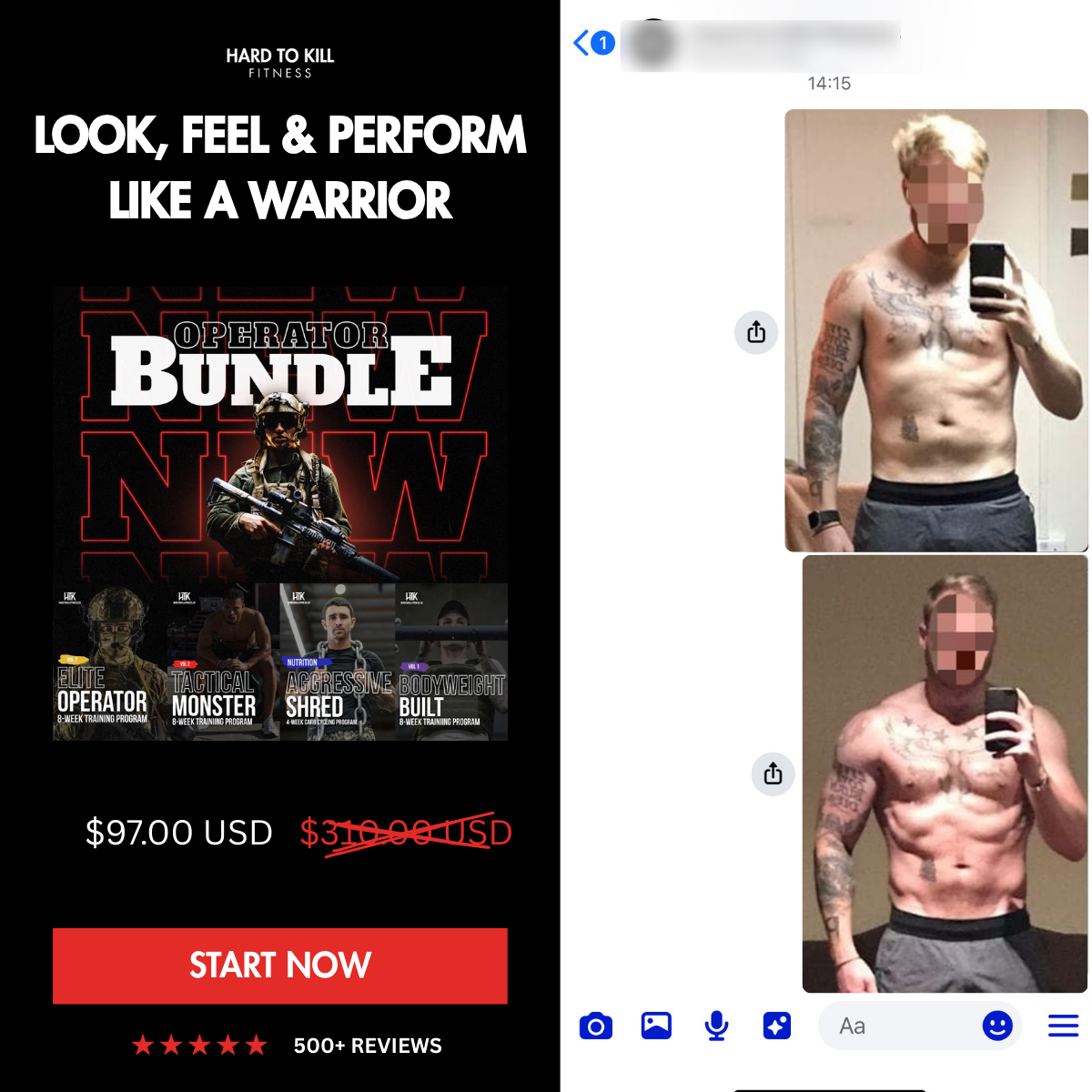 Hard to Kill Fitness Facebook ad