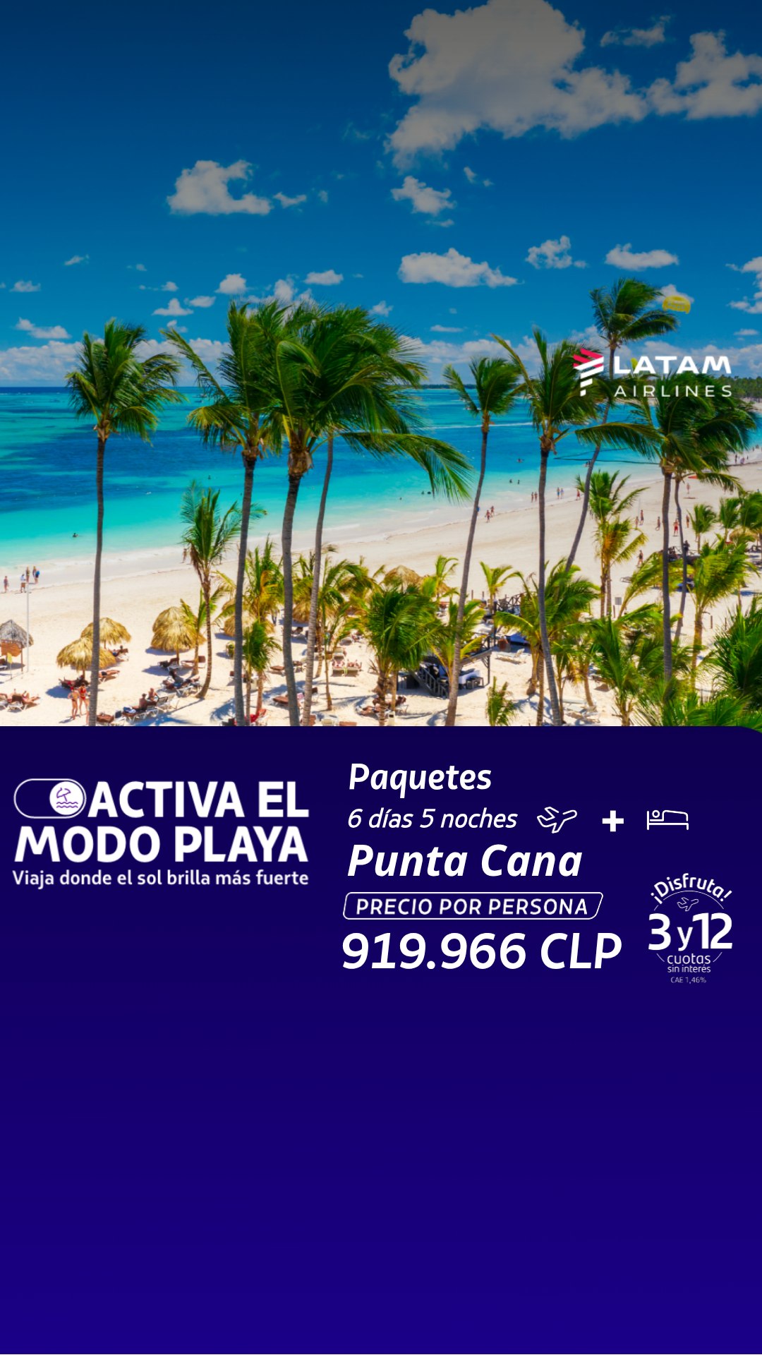 LATAM Airlines Facebook ad