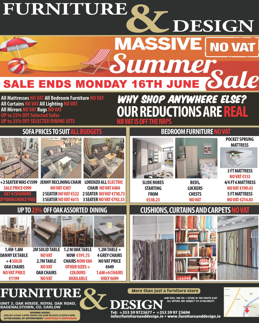 Furniture & Design Facebook ad: Sale Ends Monday!