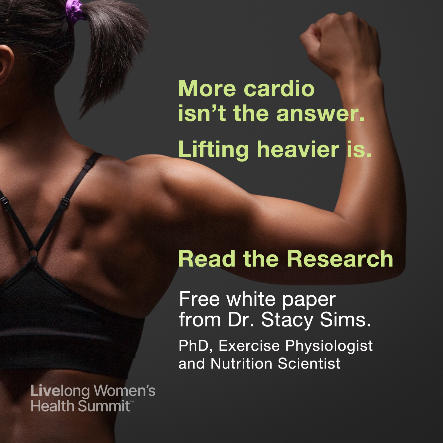Livelong Media Facebook ad: Lift Heavy, Not Long