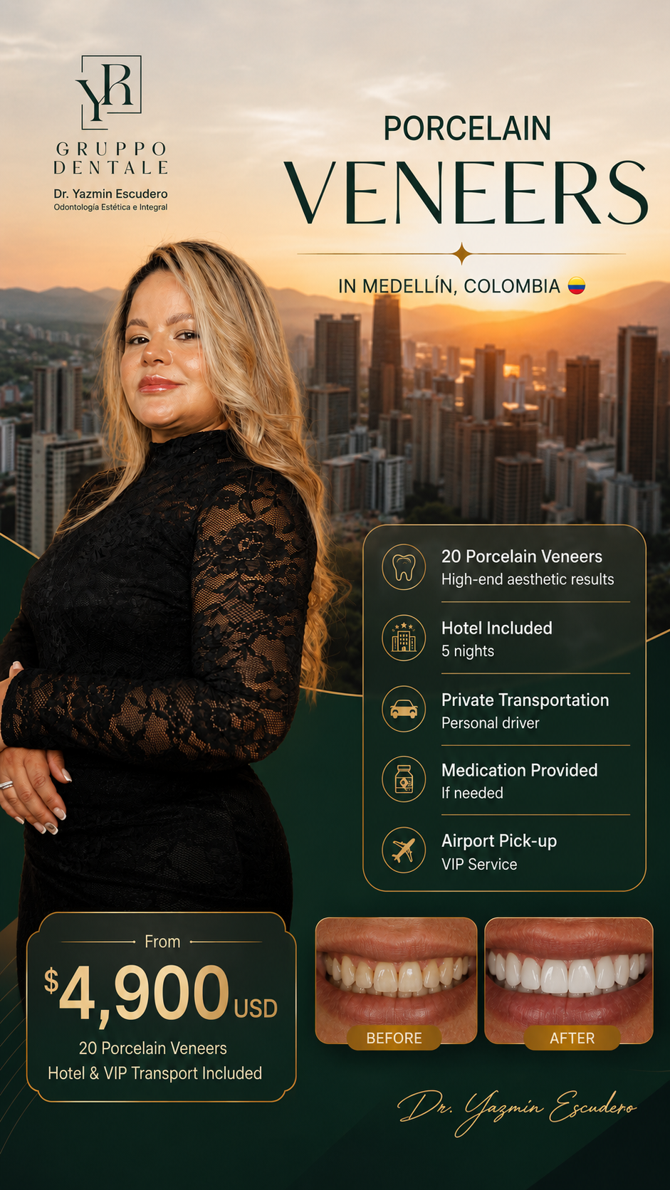 dra.yazminescudero Facebook ad: Revitalize your smile in Colombia with Dr.