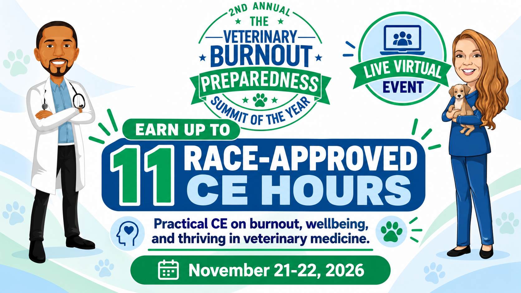 Get MotiVETed Facebook ad: 11 RACE-Approved CE Hours for Veterinary Professionals