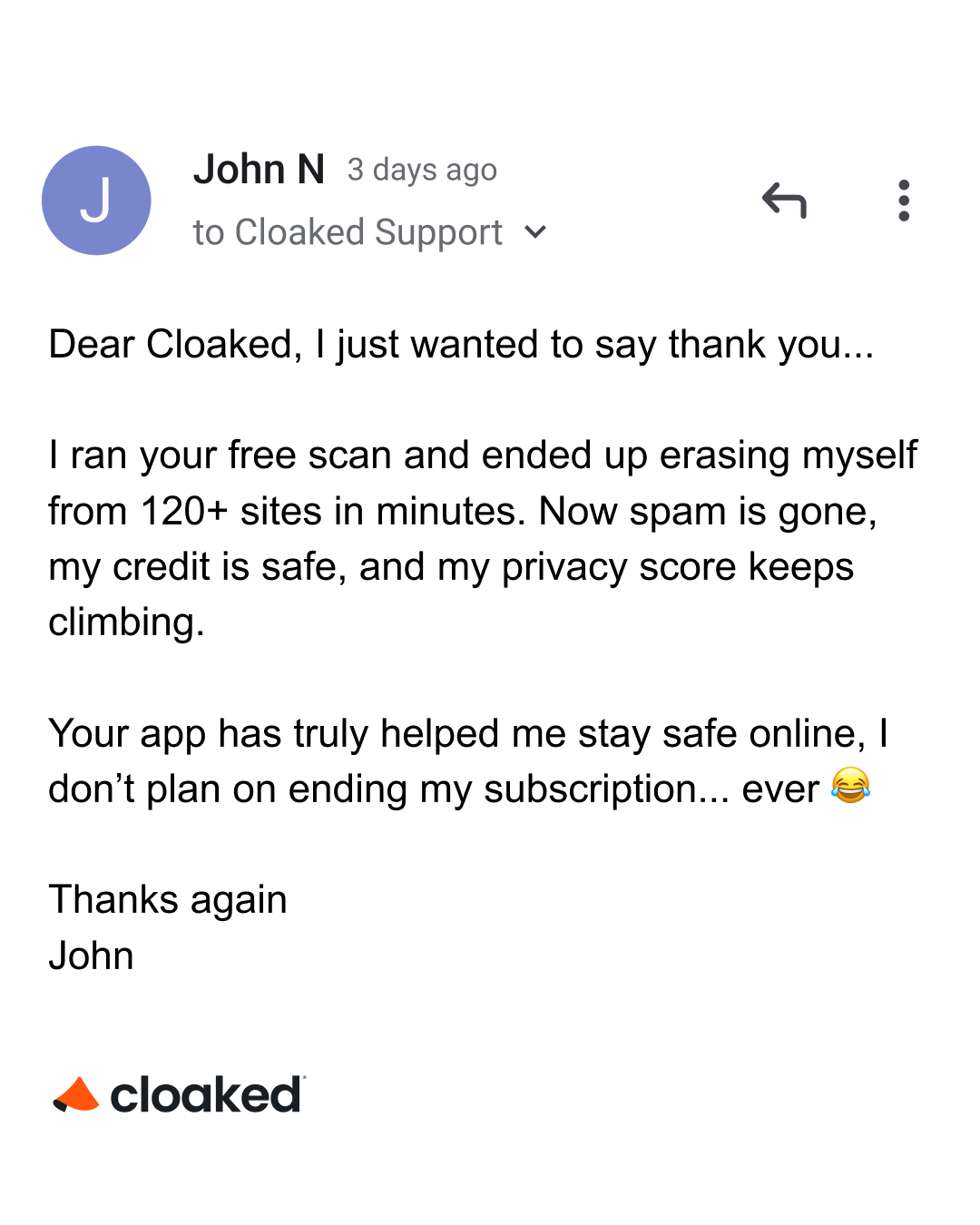 Cloaked Inc. Facebook ad