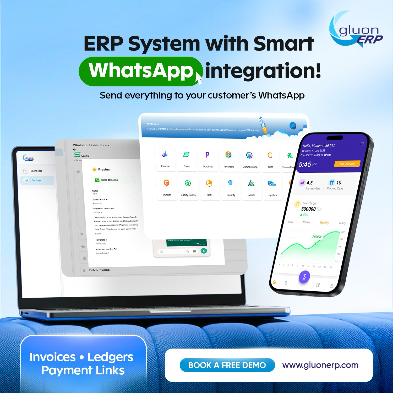 Gluon ERP Facebook ad
