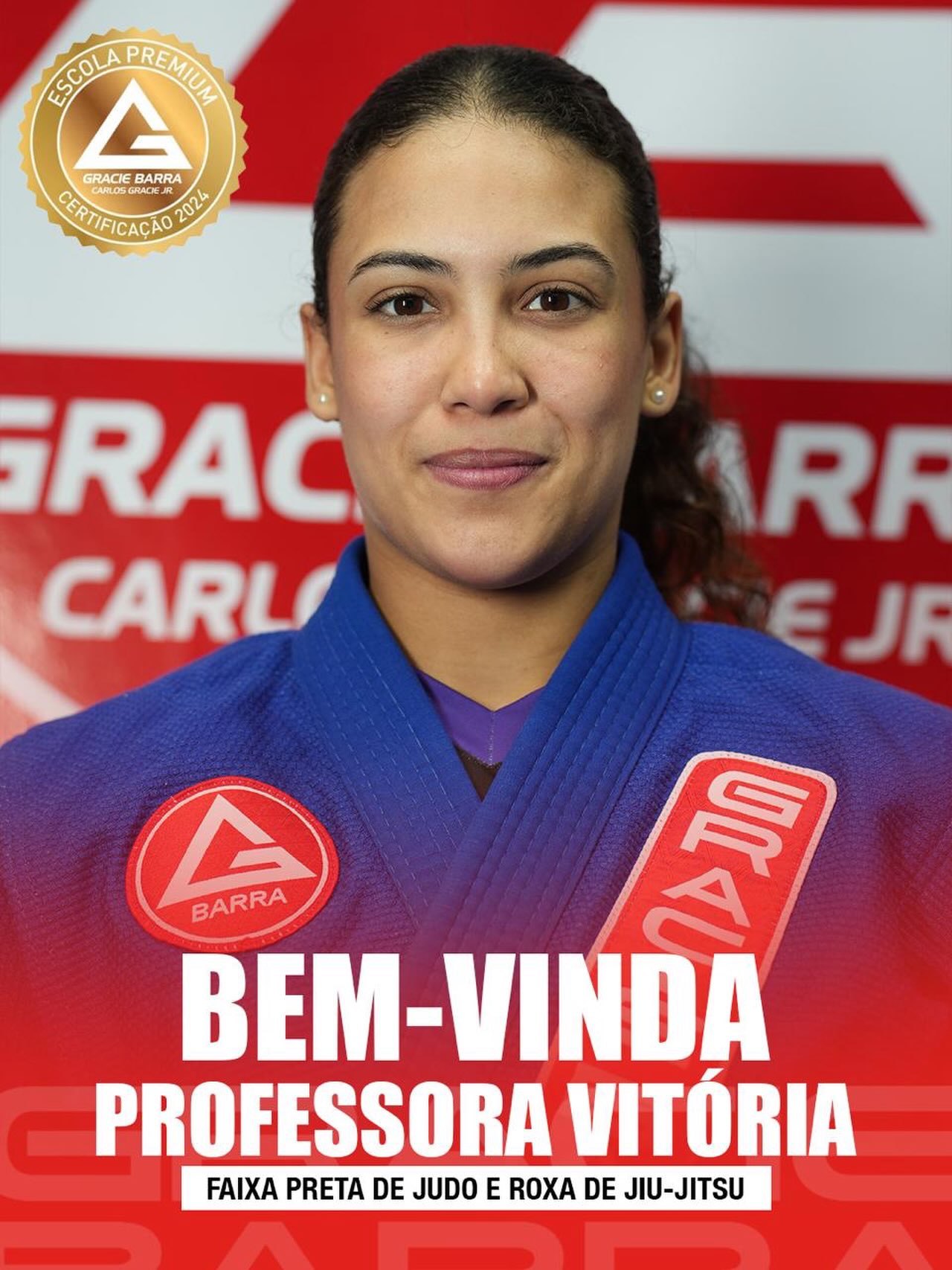 Gracie Barra Pantanal CG MS Facebook ad: Ela chegou para fazer parte da nossa família…