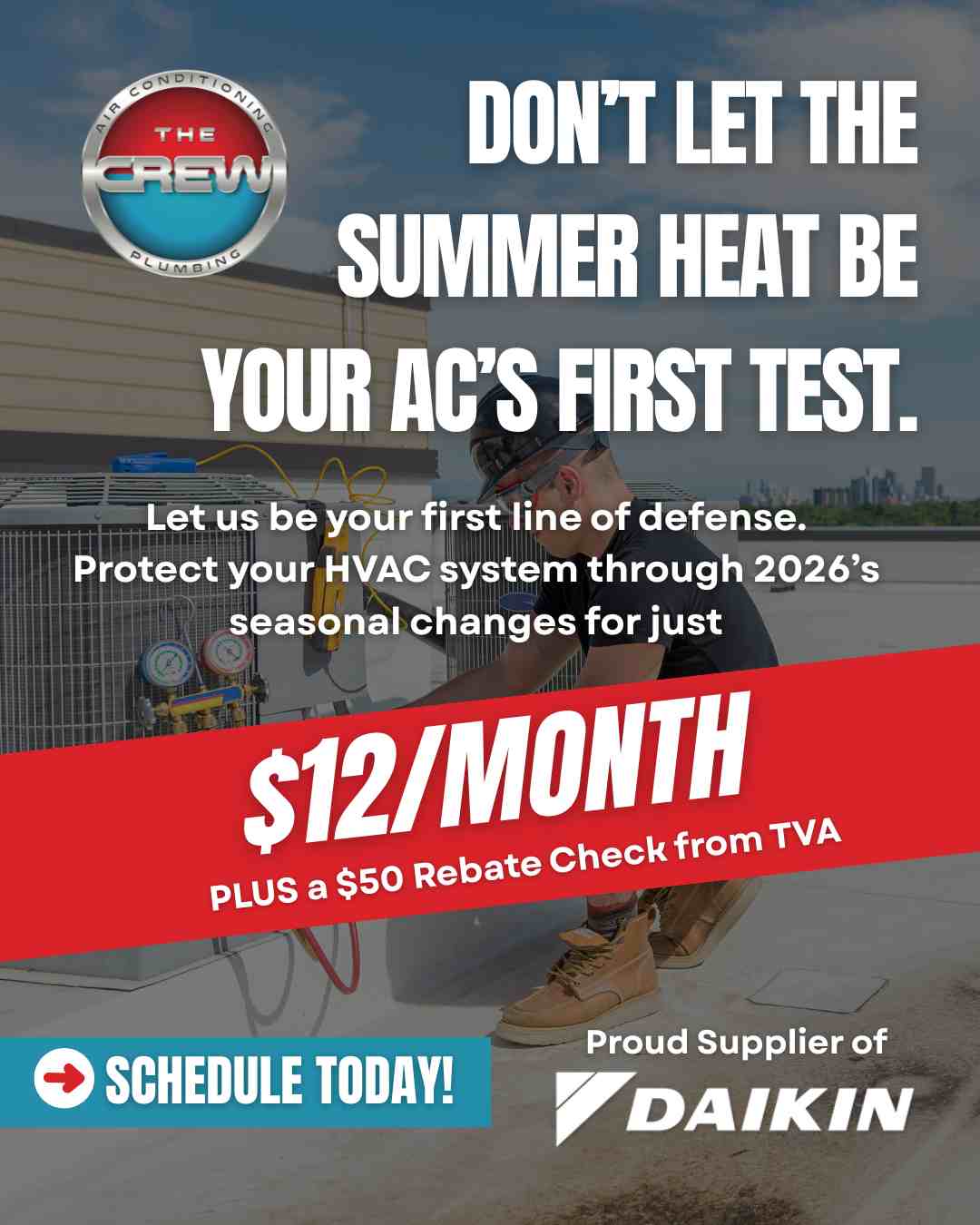 The Crew HVAC & Plumbing Facebook ad