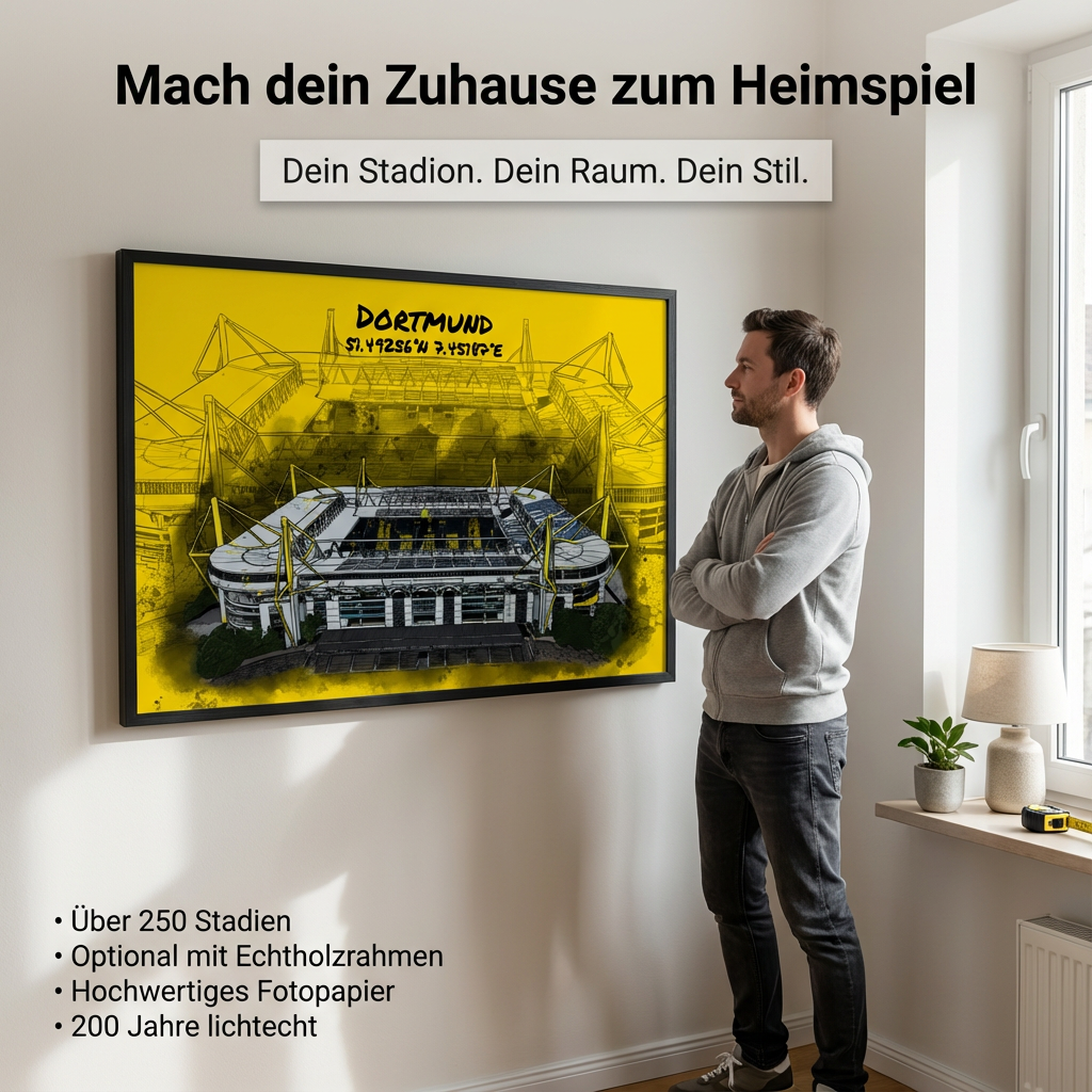 Stadium Mapper Facebook ad: Stadien Poster für echte Fans