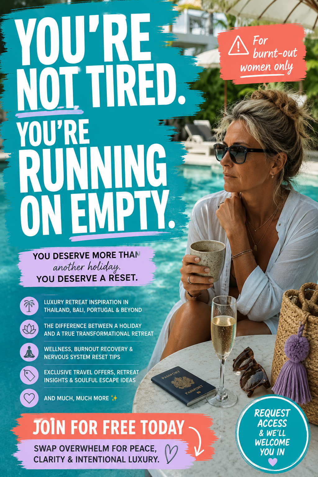 Sunflower Global Travels Facebook ad: Attention high-achieving women who are tired of holding…