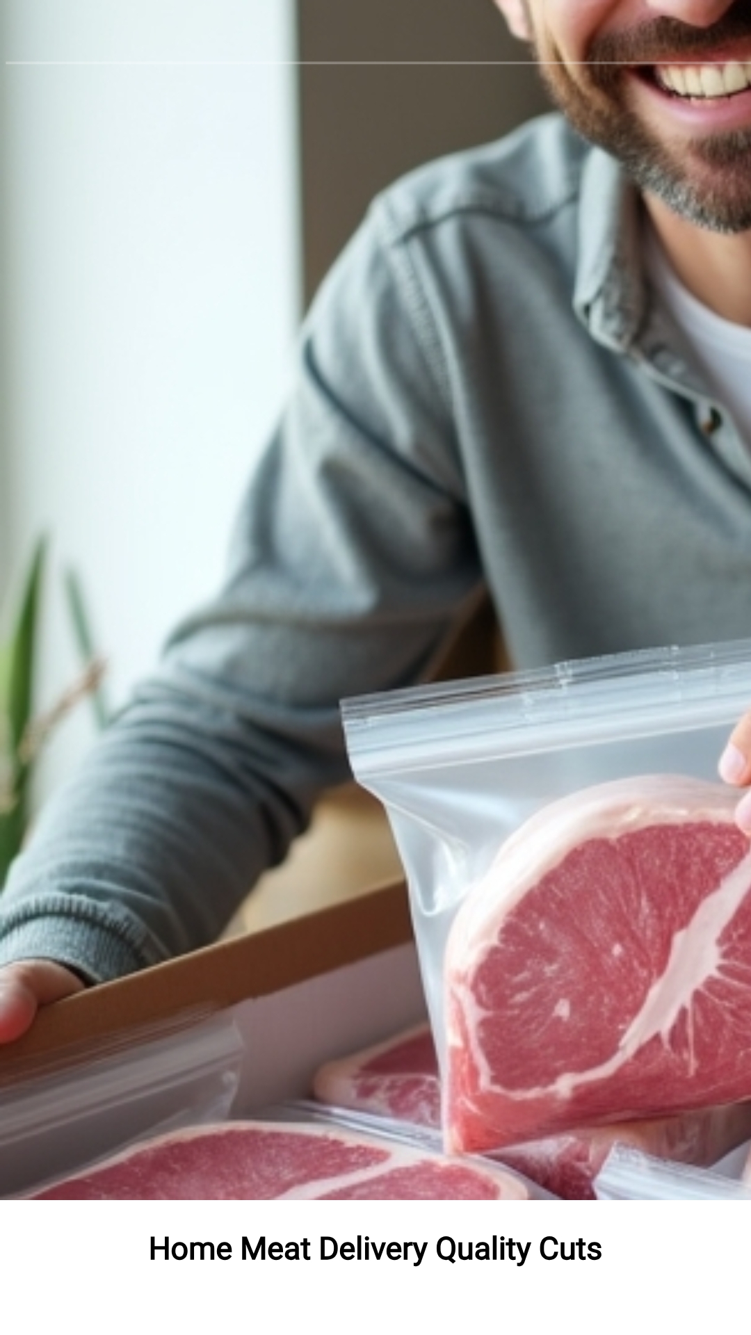 SwiftResults Here Facebook ad: Home Meat Delivery Quality Cuts!
