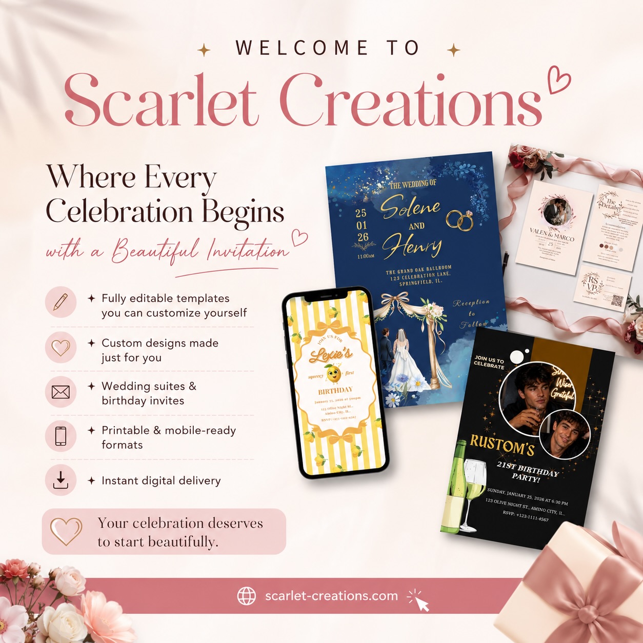 Scarlet Creations Facebook ad