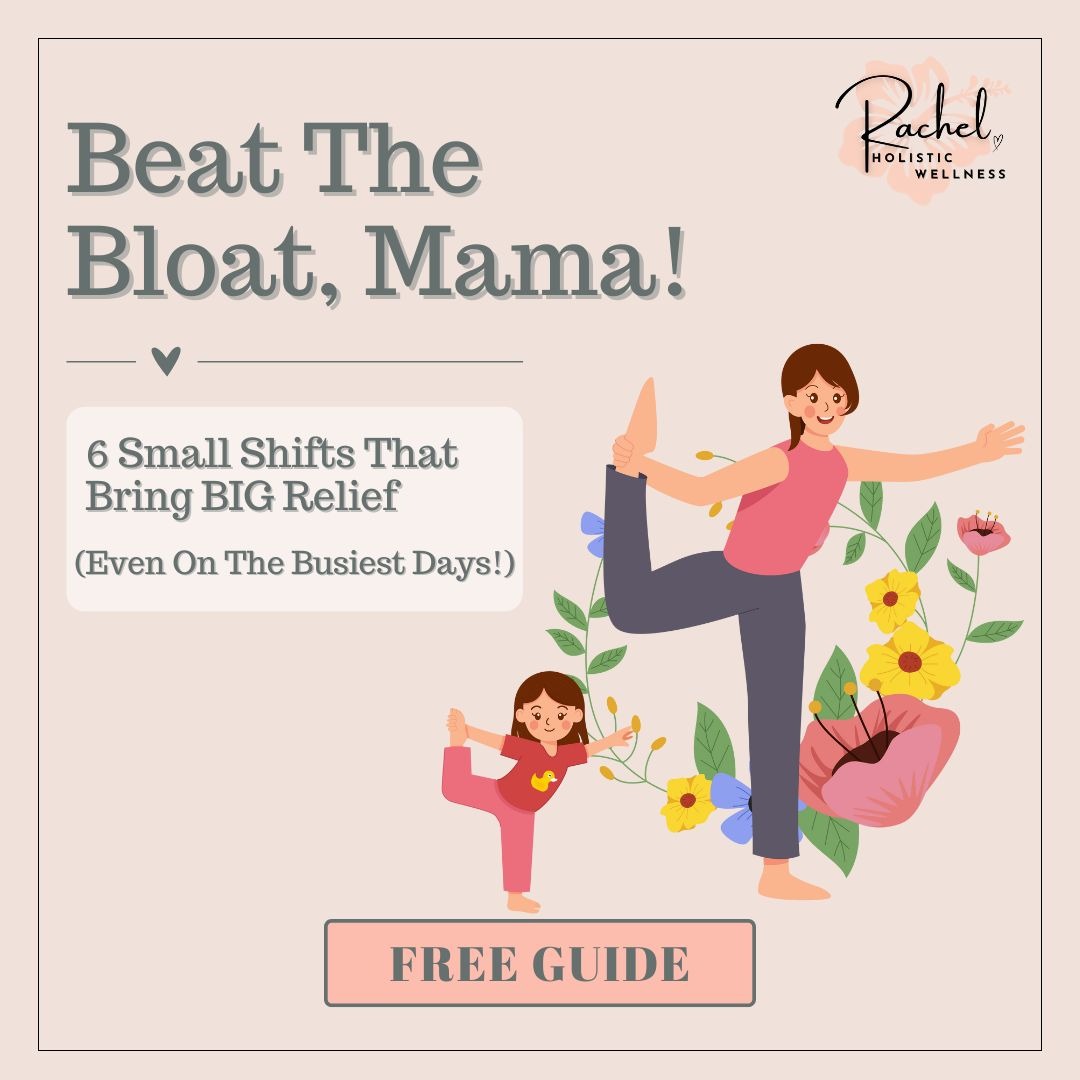 Rachel Holistic Wellness Facebook ad: Beat the Bloat-Even on Your Busiest Days