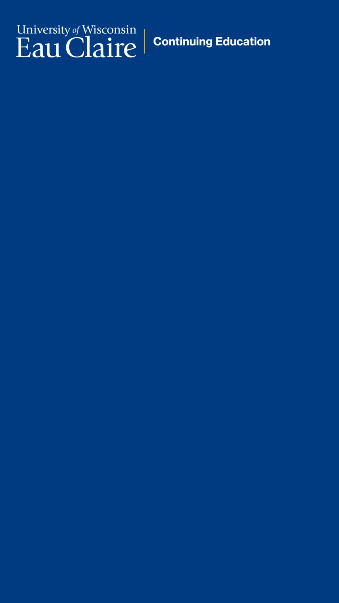 University of Wisconsin-Eau Claire Continuing Education Facebook ad: Save $75 on your first course and start developing your…
