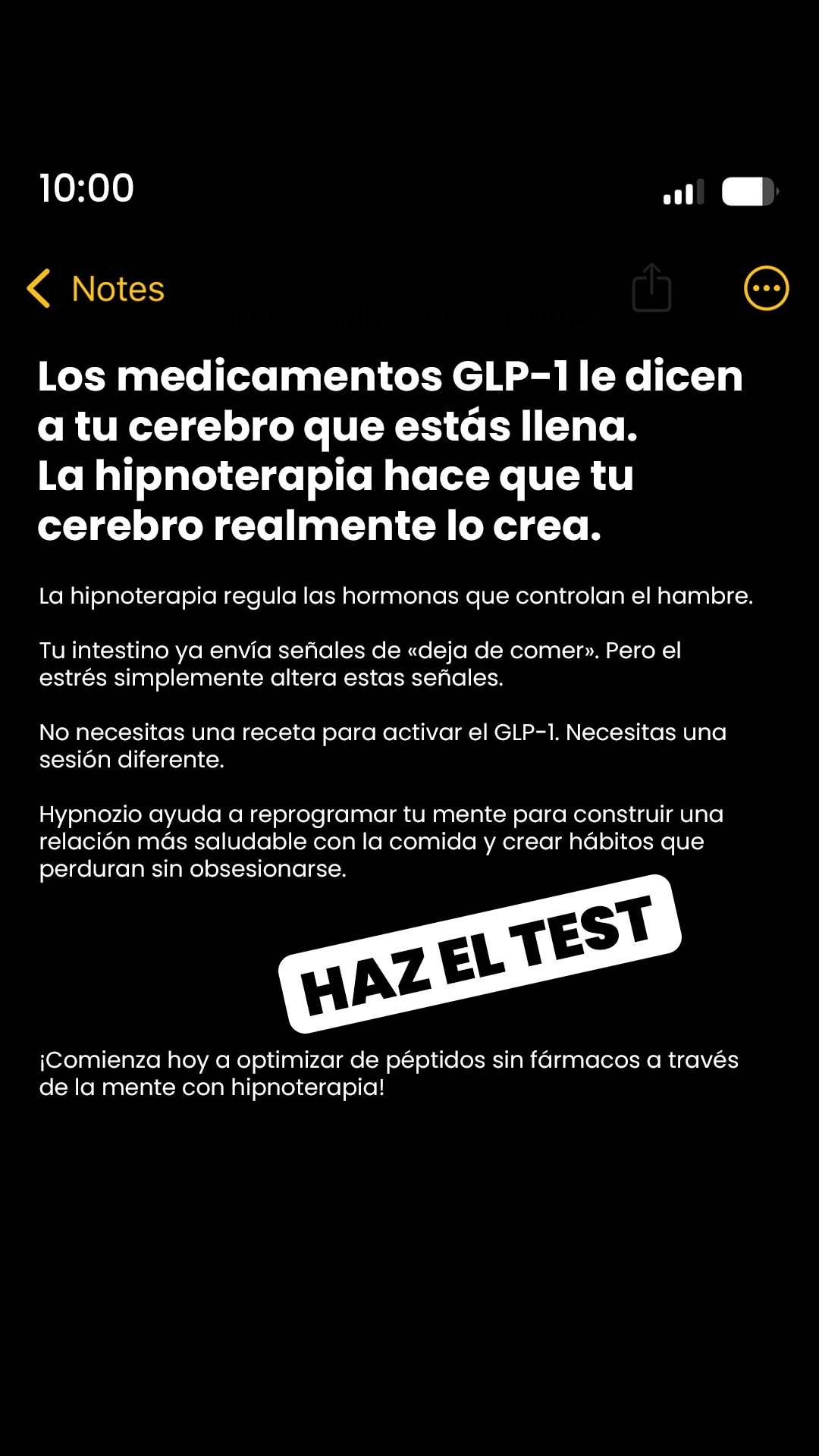 Hypnozio: power of hypnotherapy Facebook ad