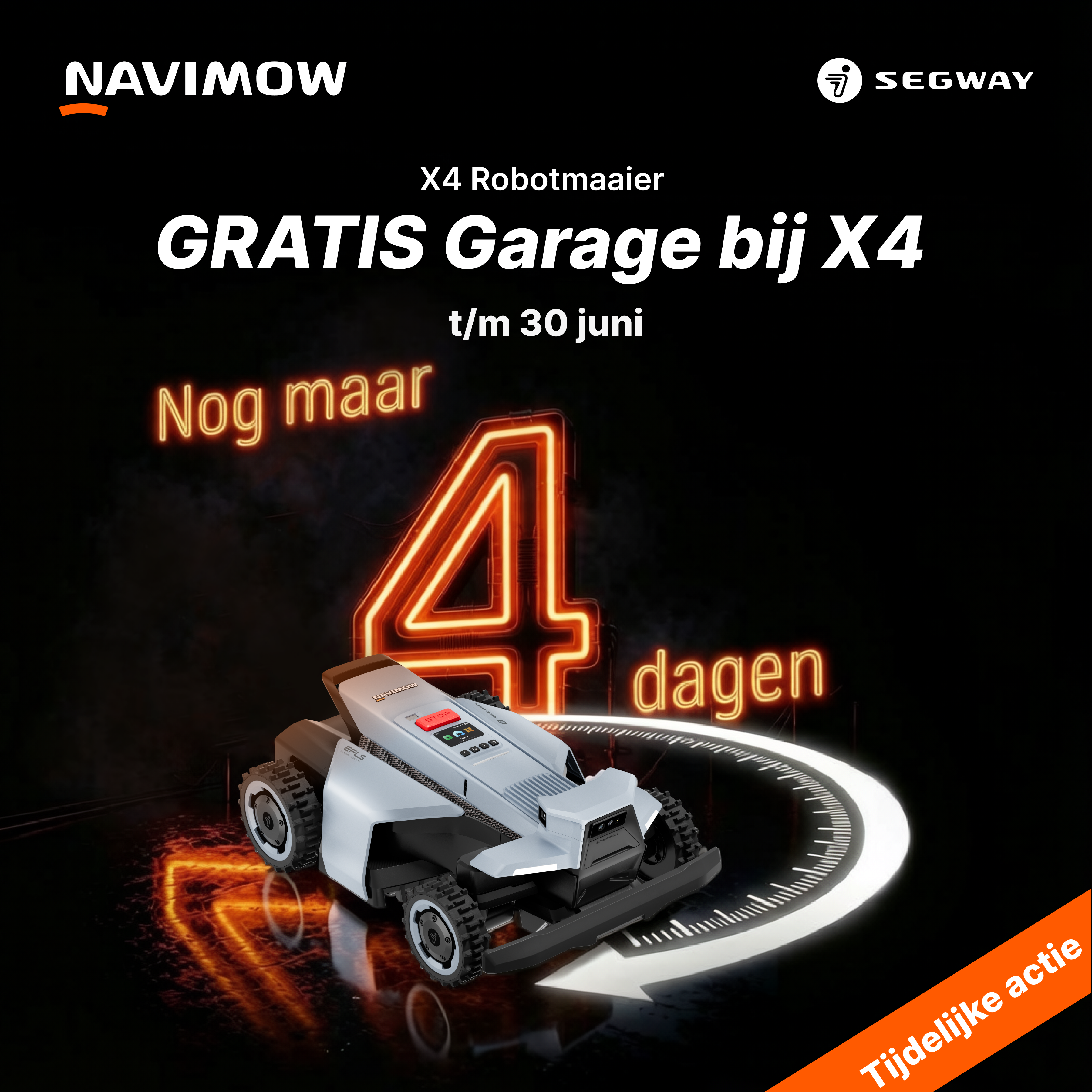 Segway Navimow Facebook ad: Navimow X4 Robotmaaier