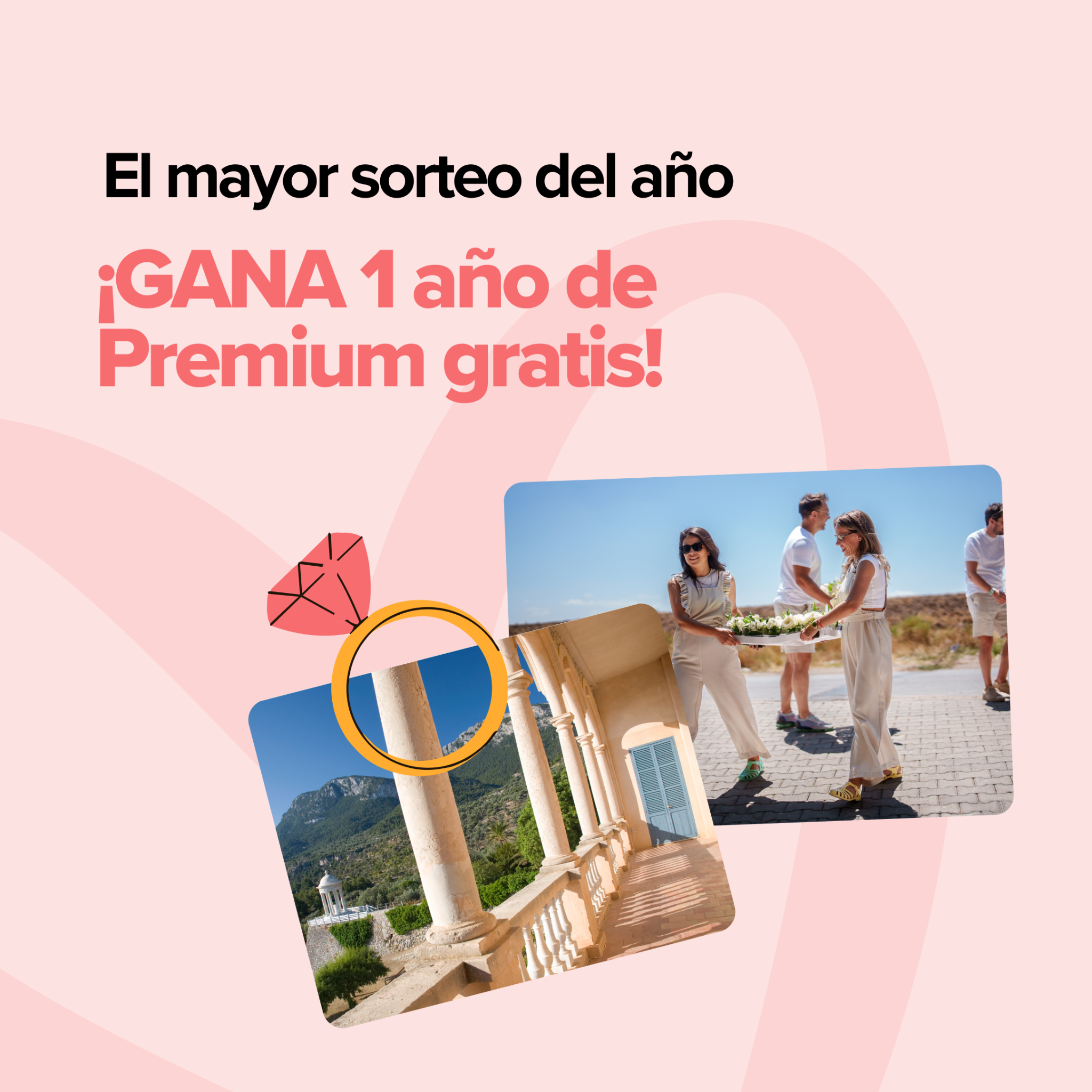 Bodas.net Facebook ad: Gana un año de Premium gratis