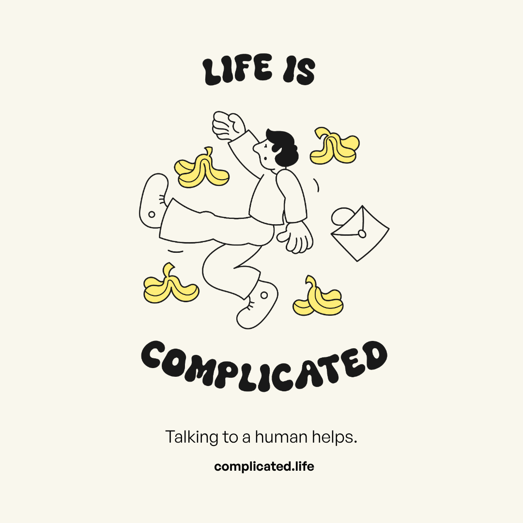 complicated.life Facebook ad: Therapy made simple.