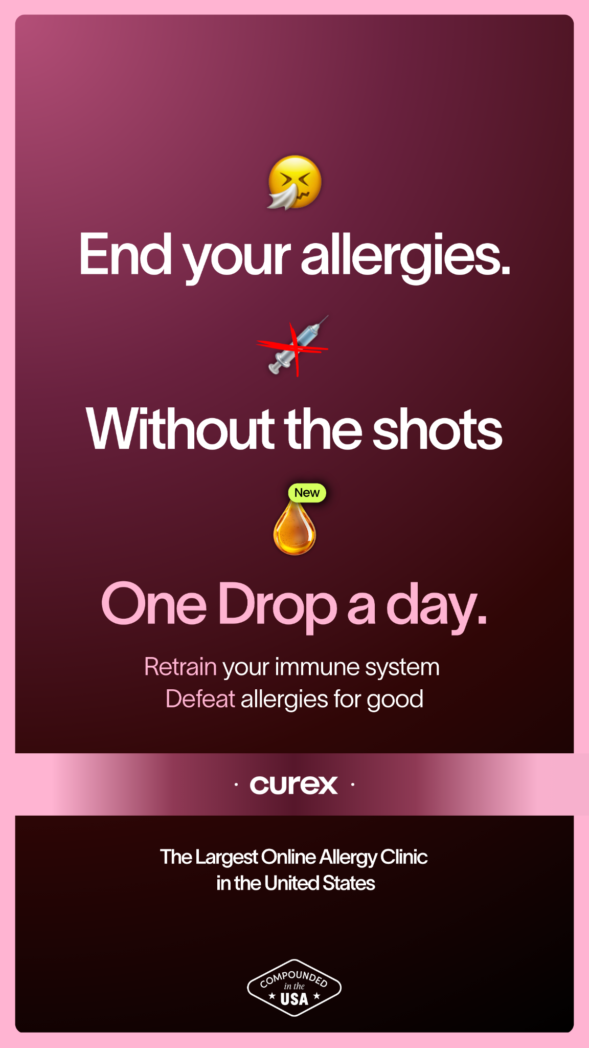 Curex Allergy Facebook ad