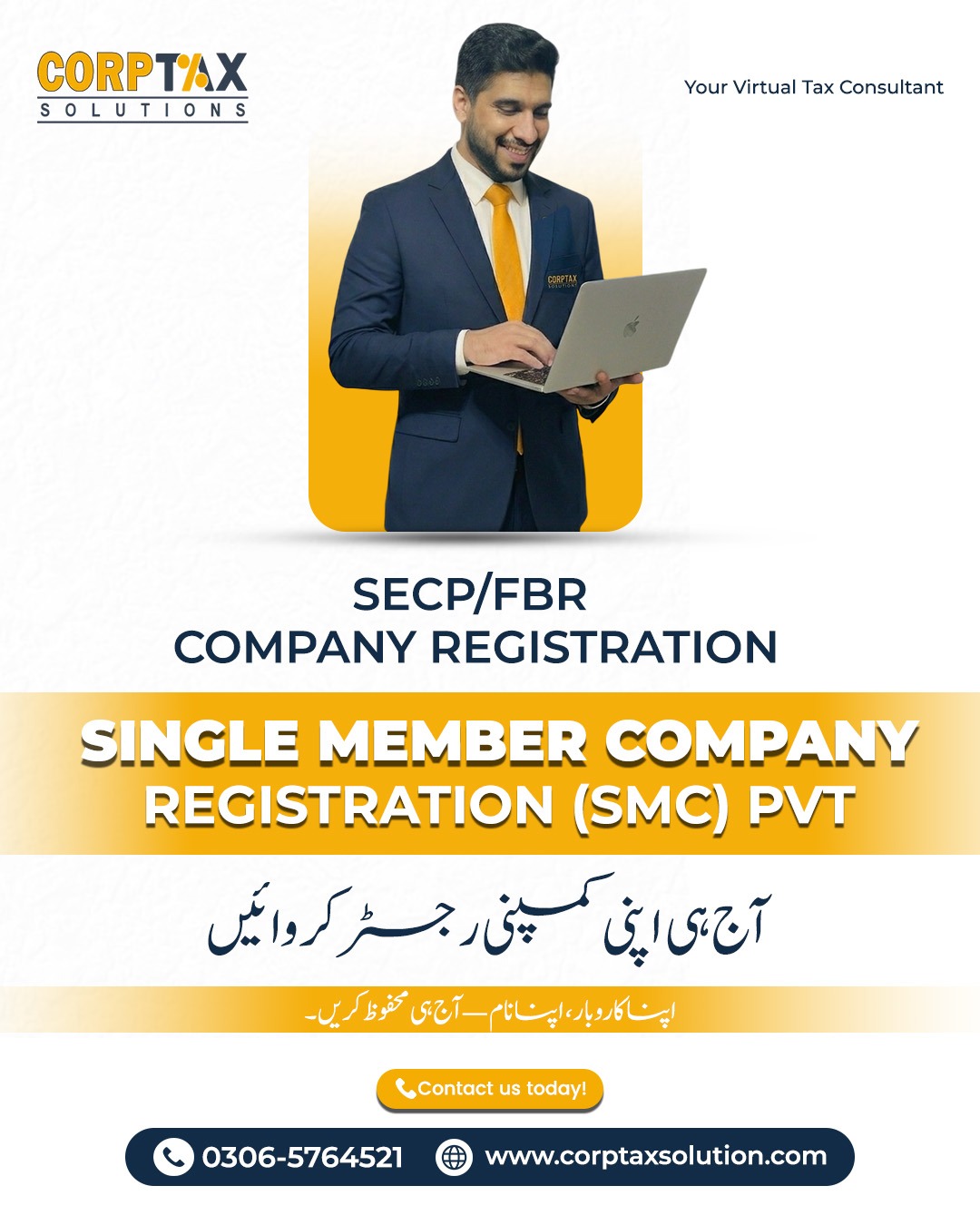 Corptax Solutions Facebook ad from May 11, 2026