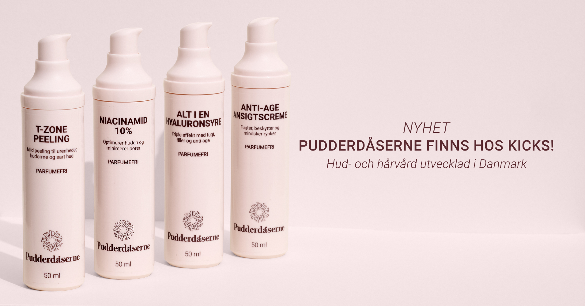 Pudderdaaserne Skincare Facebook ad from Jan 11, 2026