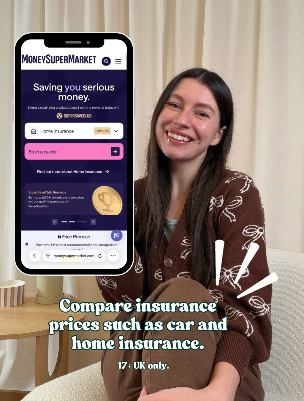 Amy's Budgeting Facebook ad: MoneySuperMarket