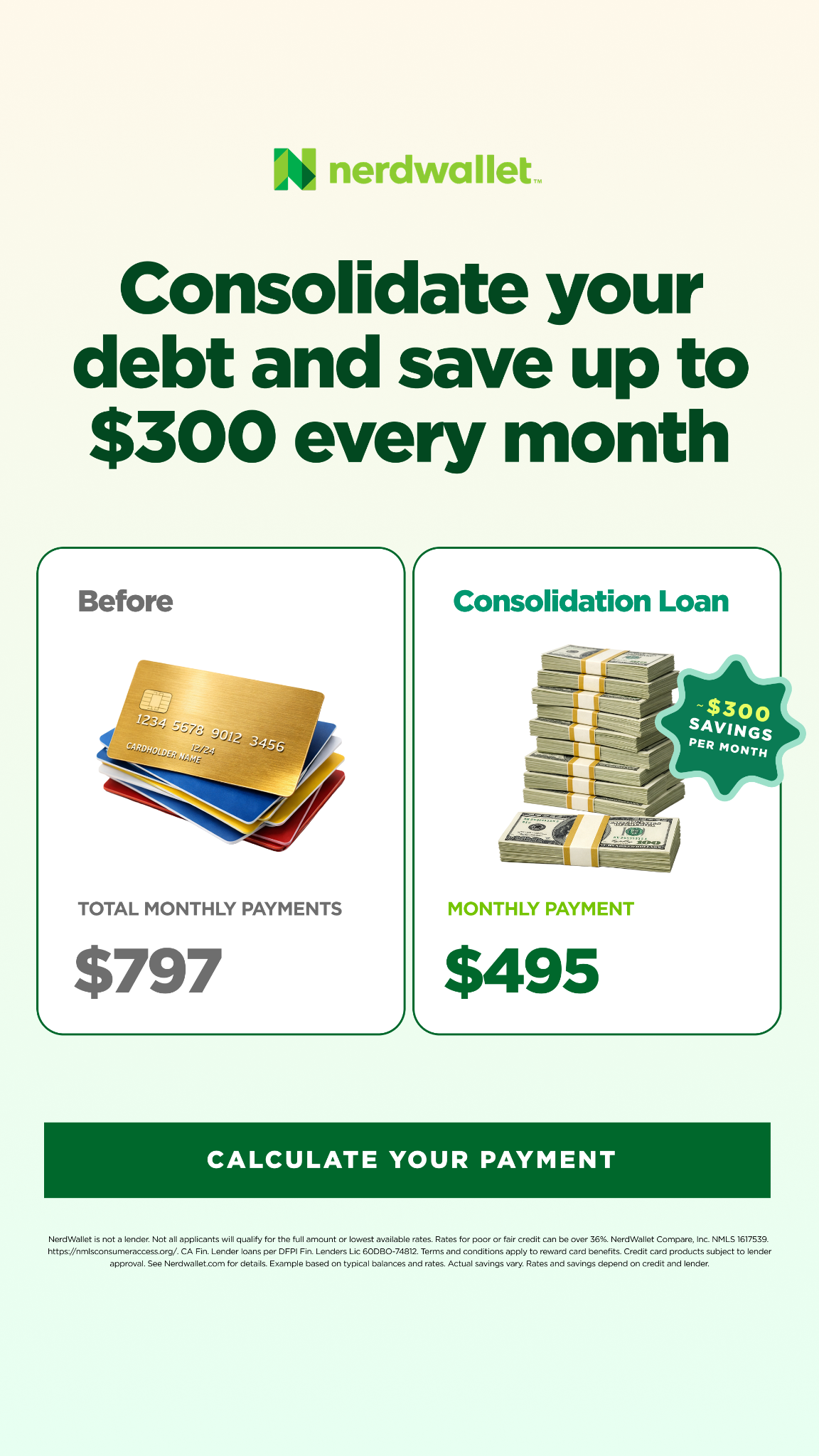 NerdWallet Facebook ad