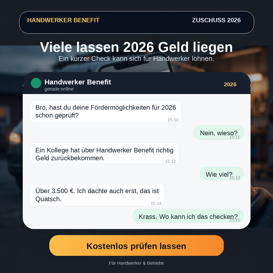Handwerker Benefit Facebook ad