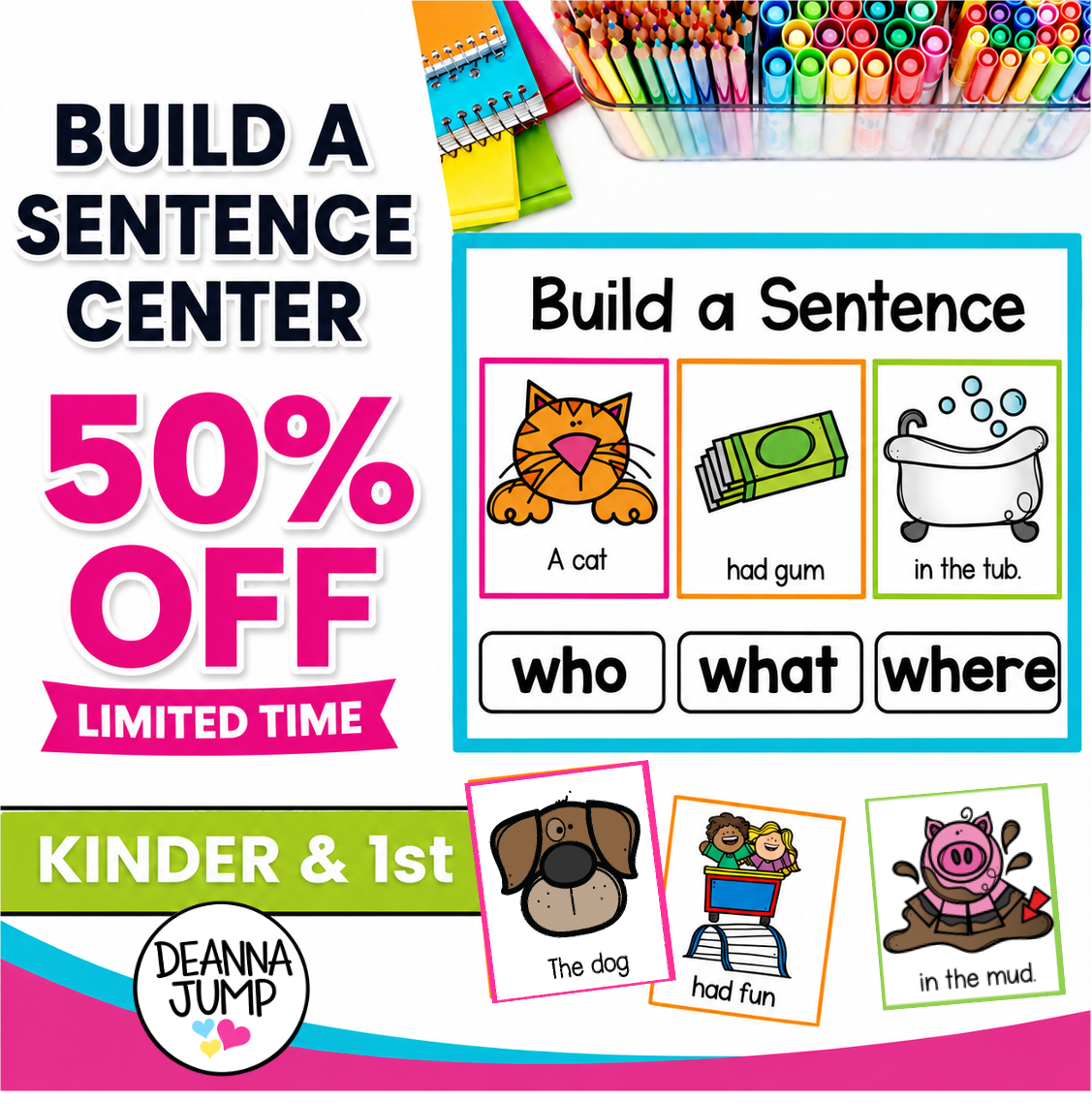 Mrs. Jump's Class Facebook ad: Sentence Writing Made Easy