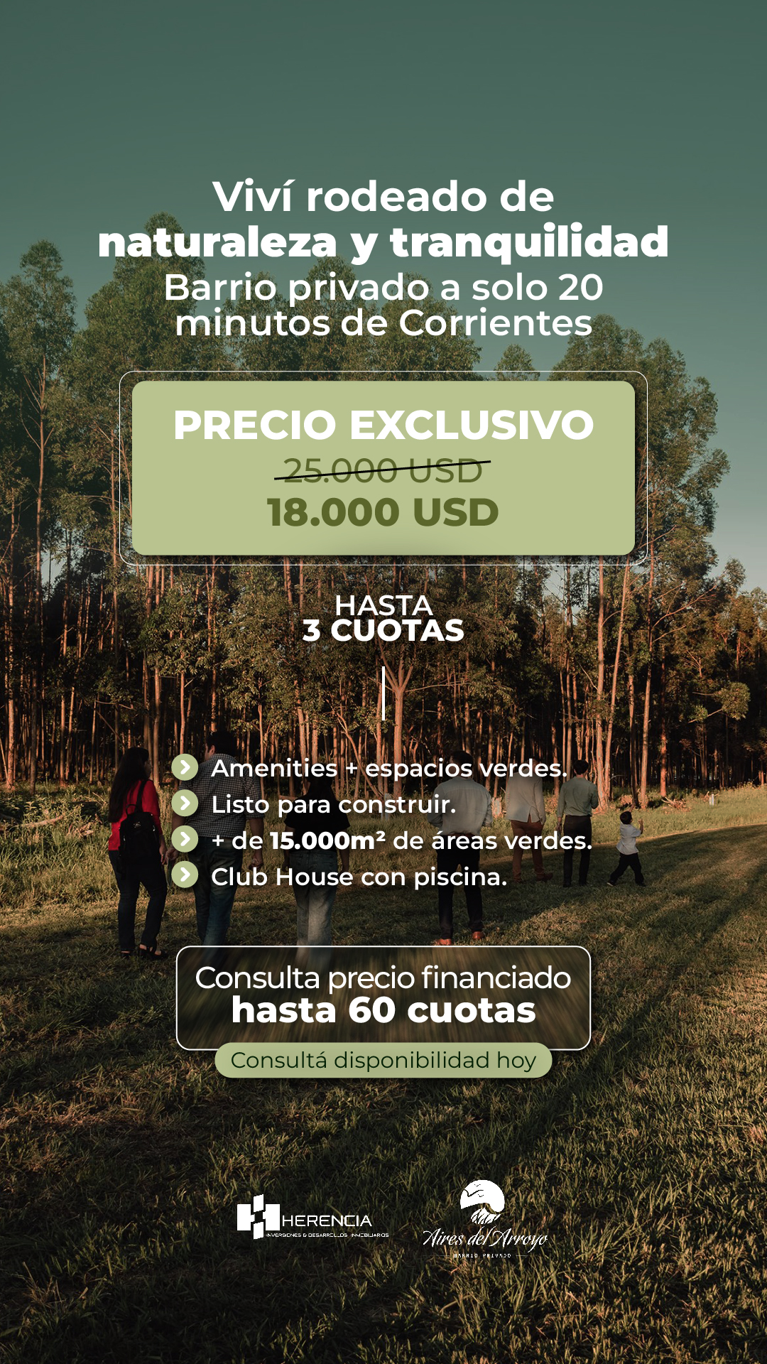 Herencia Bienes Raices & Desarrollos Inmobiliarios Facebook ad: Contactanos