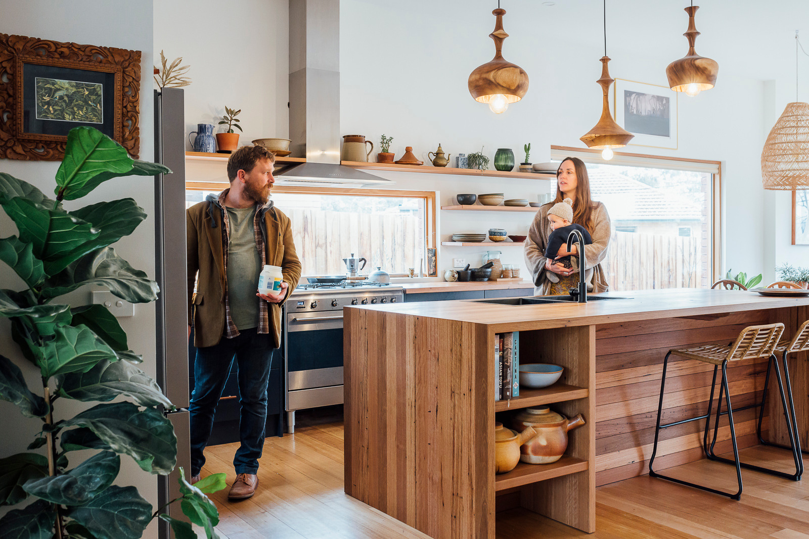 Thor's Hammer Facebook ad: Our kitchen benchtops made from recycled hardwood timber…