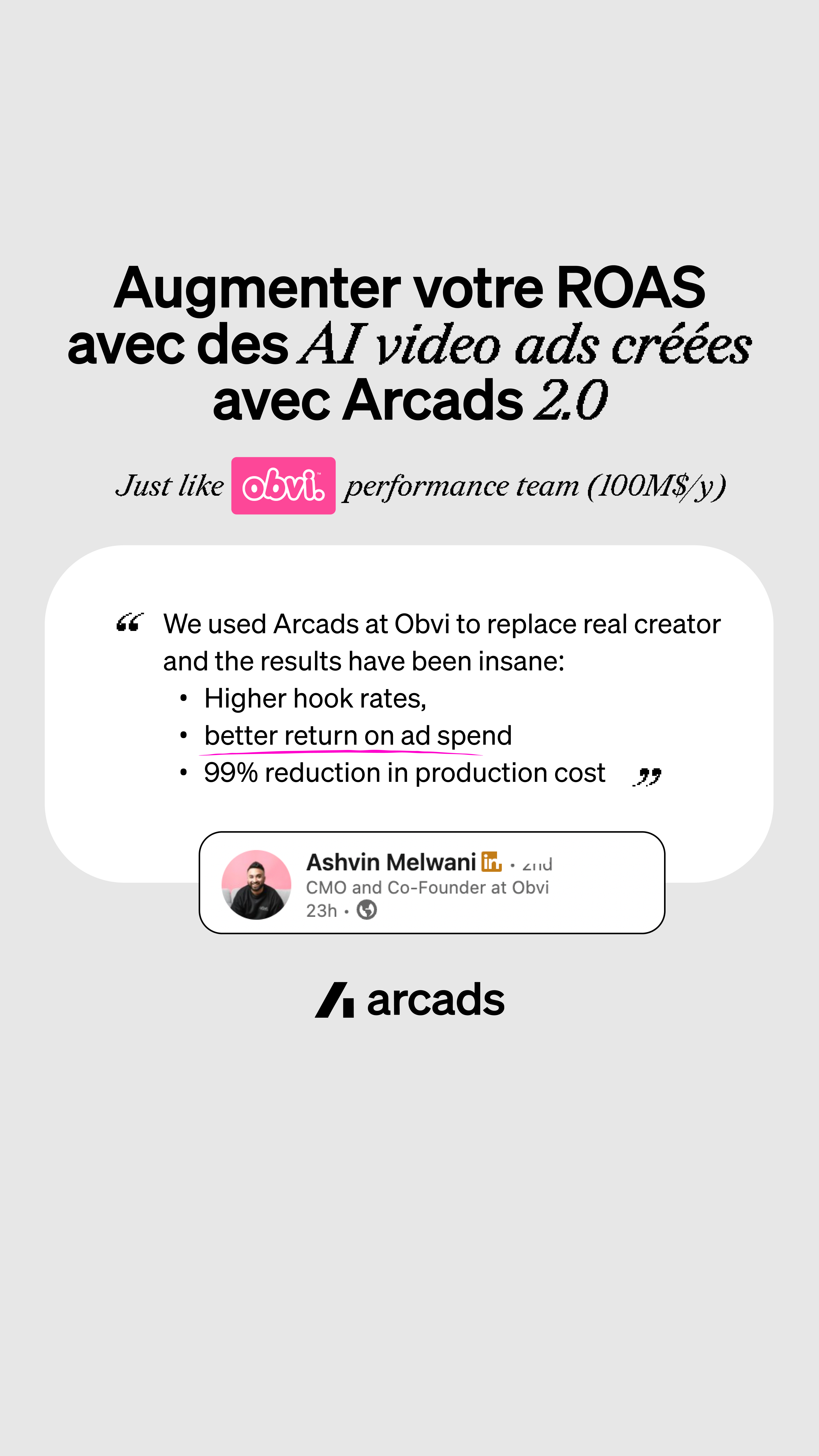 Arcads AI Facebook ad