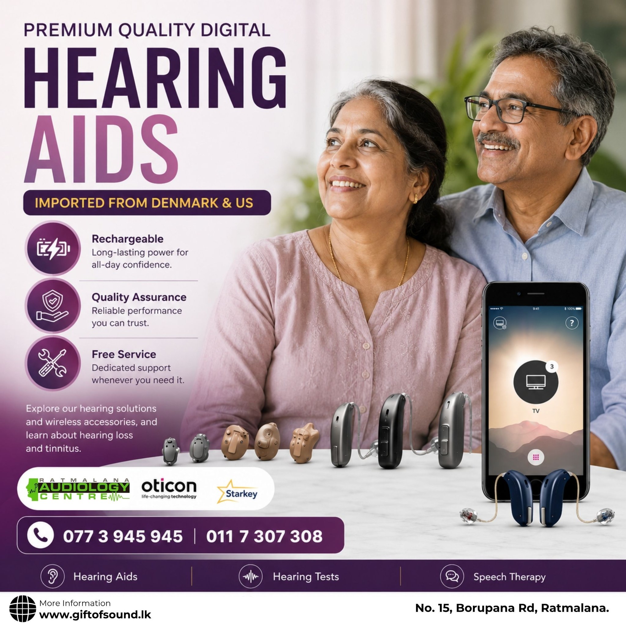 Ratmalana Audiology Centre Facebook ad: Hear every moment with confidence!