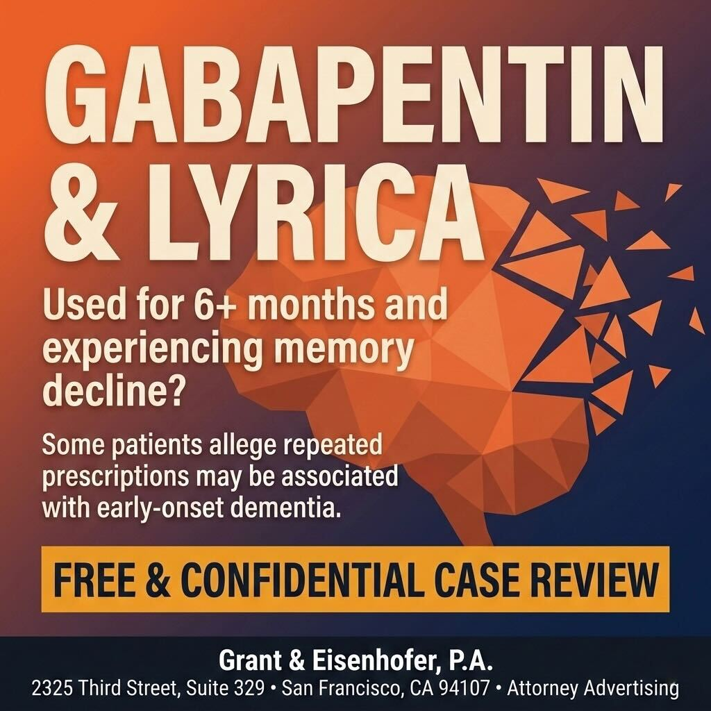 The Sentinel Group Facebook ad: Gabapentin & Lyrica Lawsuit Review