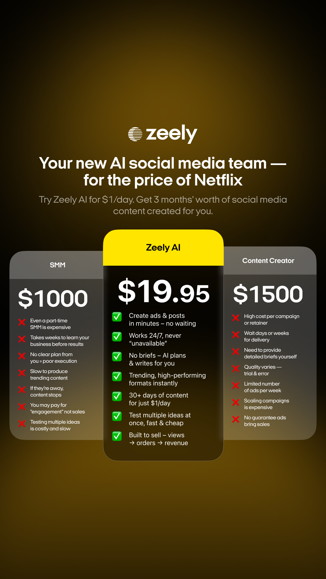 Zeely Facebook ad