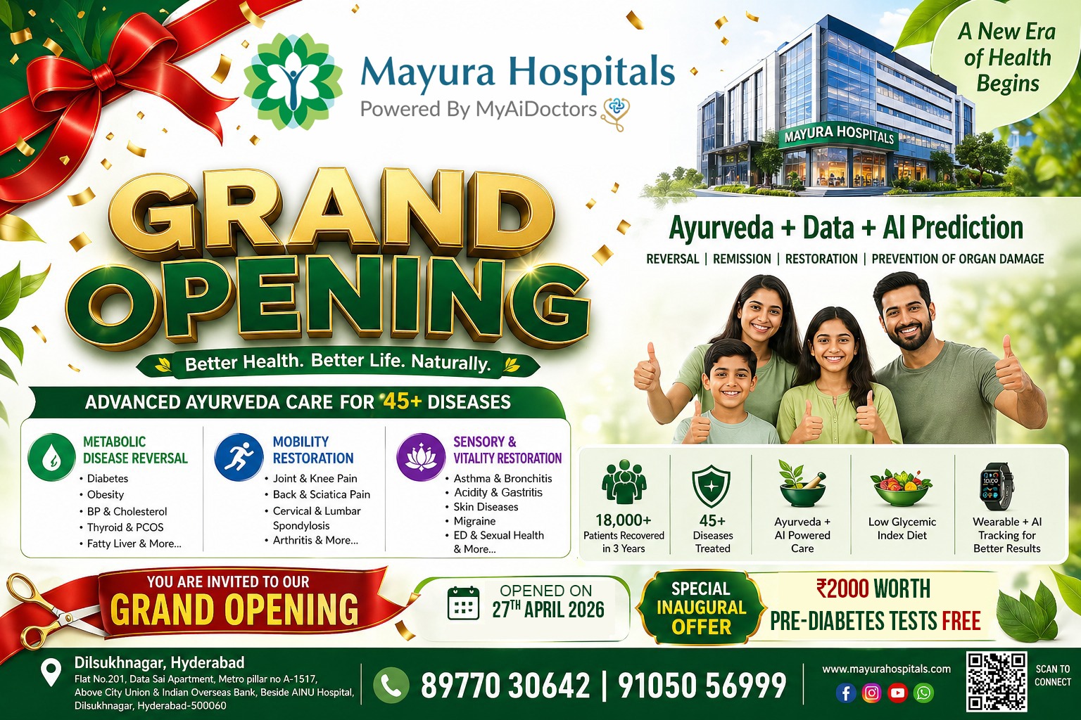 Mayura Hospitals Facebook ad: మయూర ఆయుర్వేద హాస్పిటల్ కొత్త బ్రాంచ్ ఇప్పుడు…