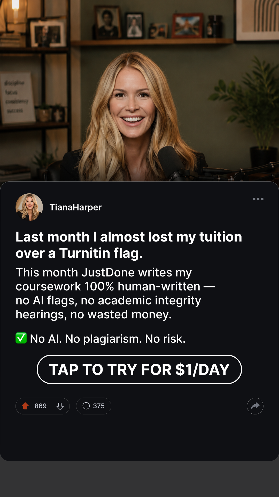 Justdone: All-in-one AI tool  Facebook ad