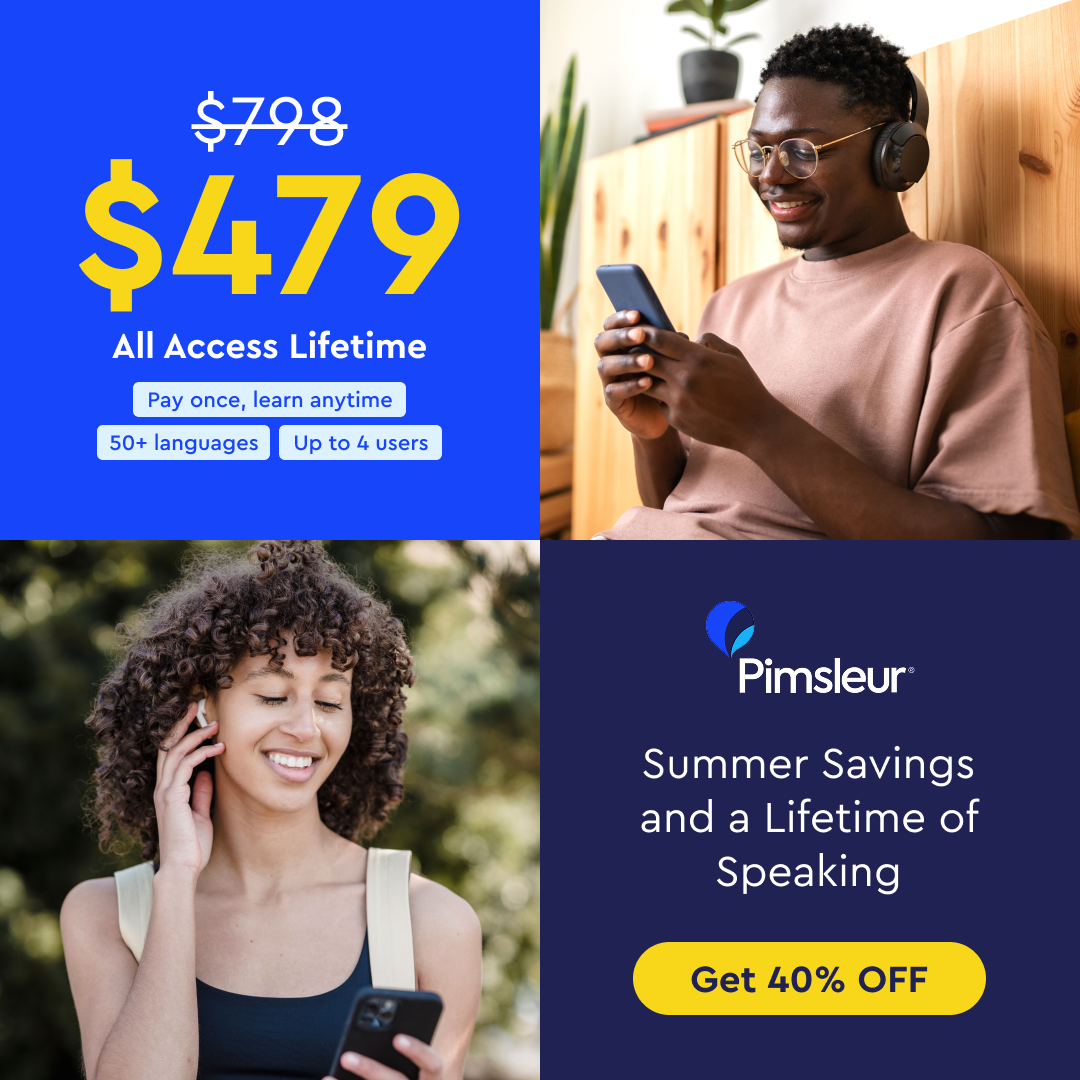 Pimsleur Language Programs Facebook ad