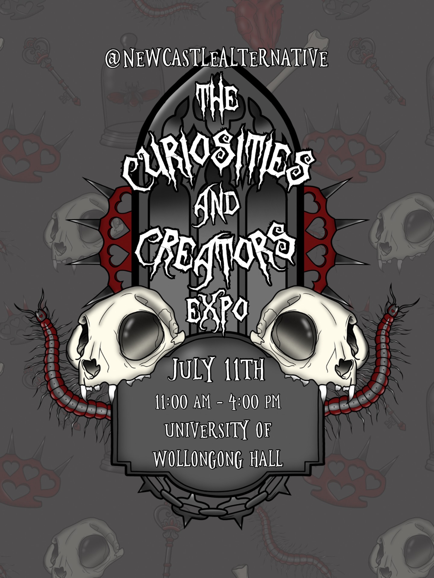 Newcastle Alternative Facebook ad: THE CURIOSITIES AND CREATORS EXPO