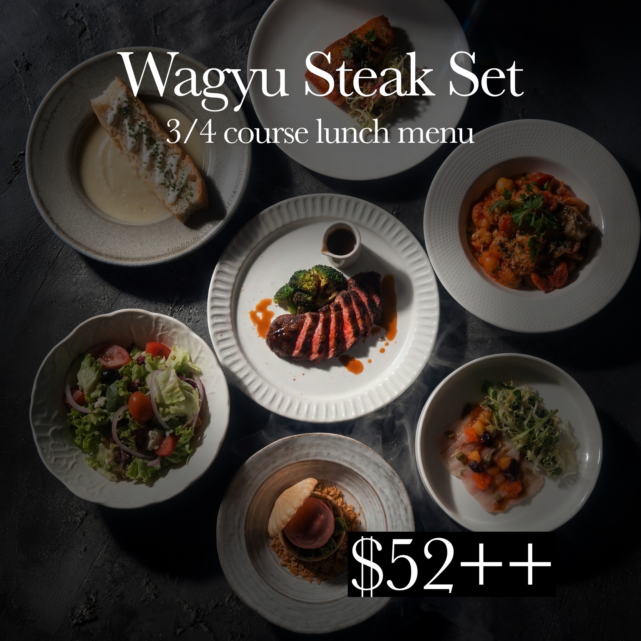 Cinder Steakhouse Singapore Facebook ad: Indulge with history.