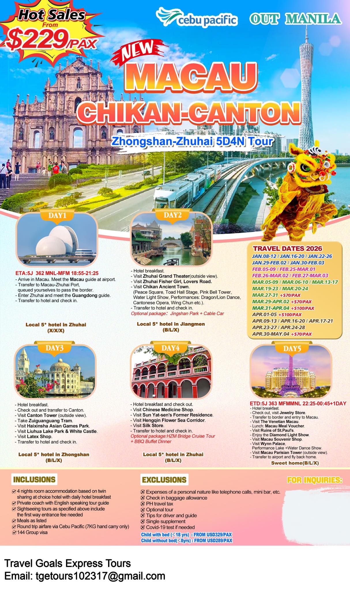 Travel Goals Express Tours -Travgoe Tours Facebook ad