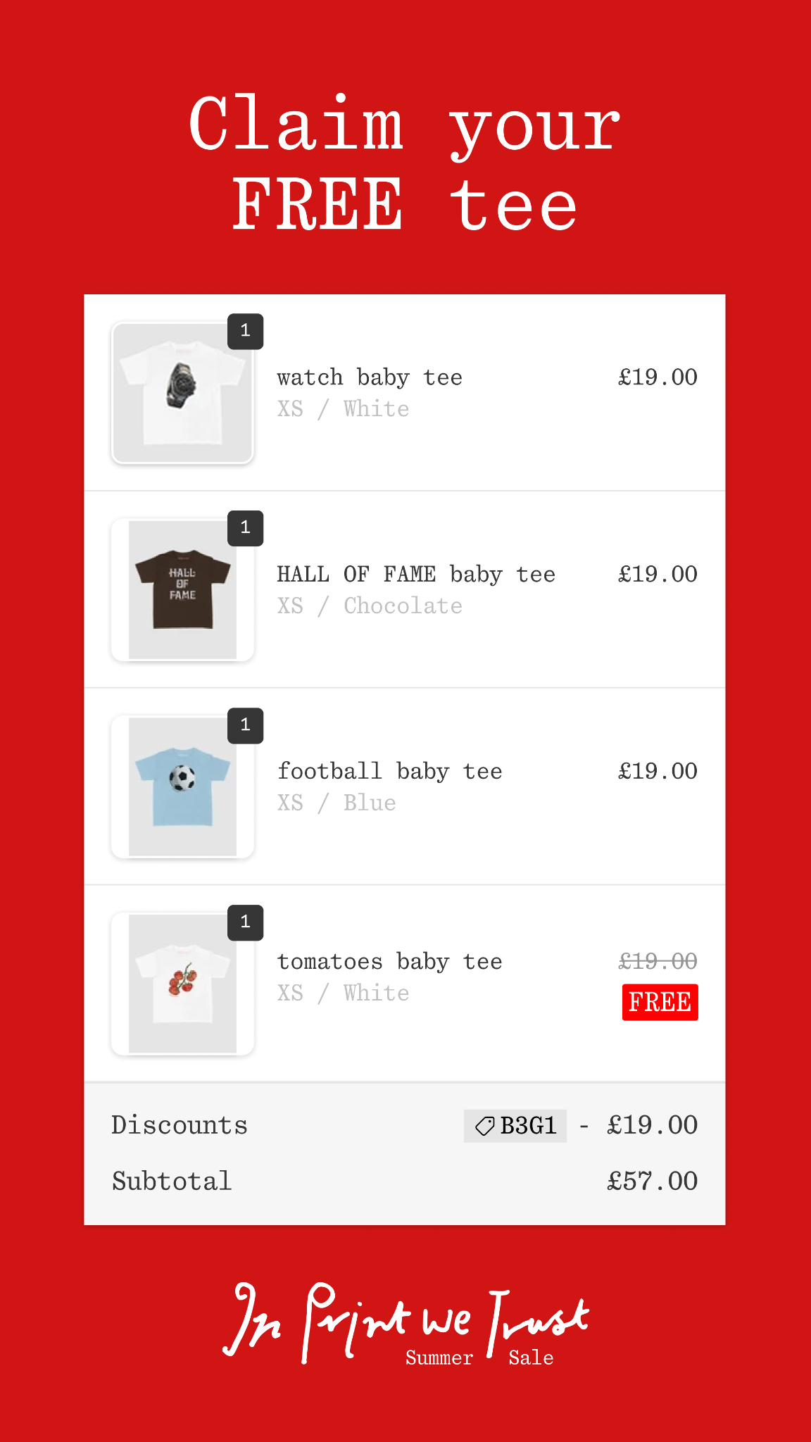 In Print We Trust Facebook ad: Just Restocked After 4 Months