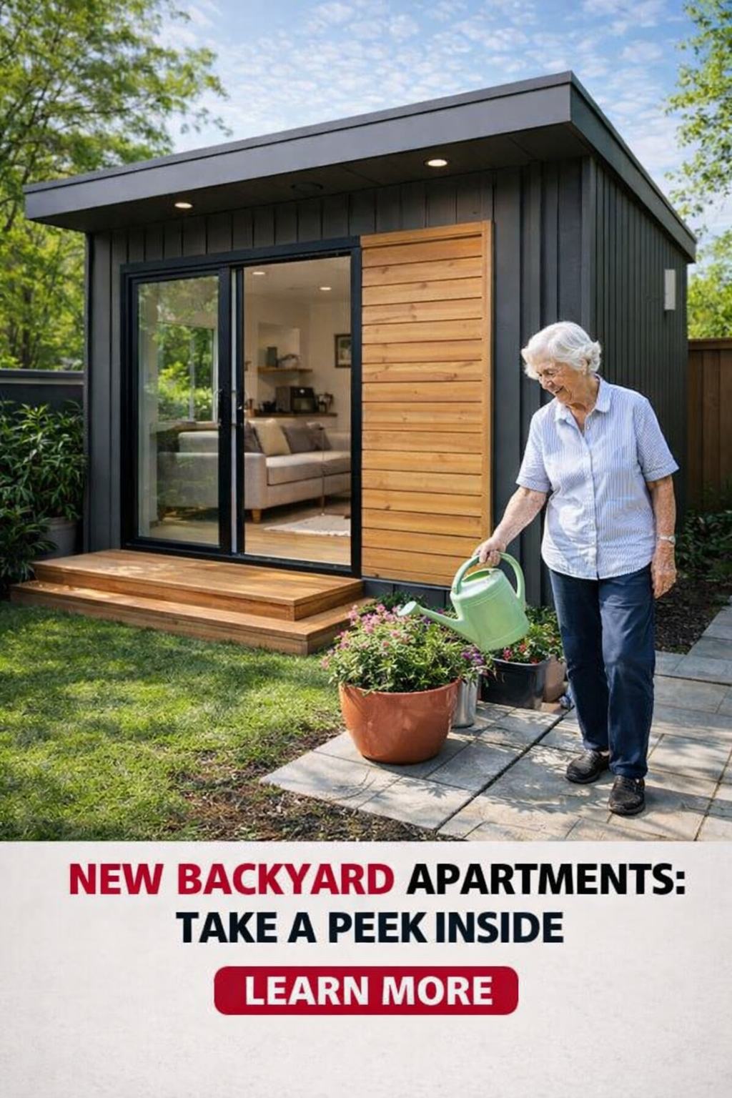 Smart Finds Facebook ad: Modern Backyard Apartments