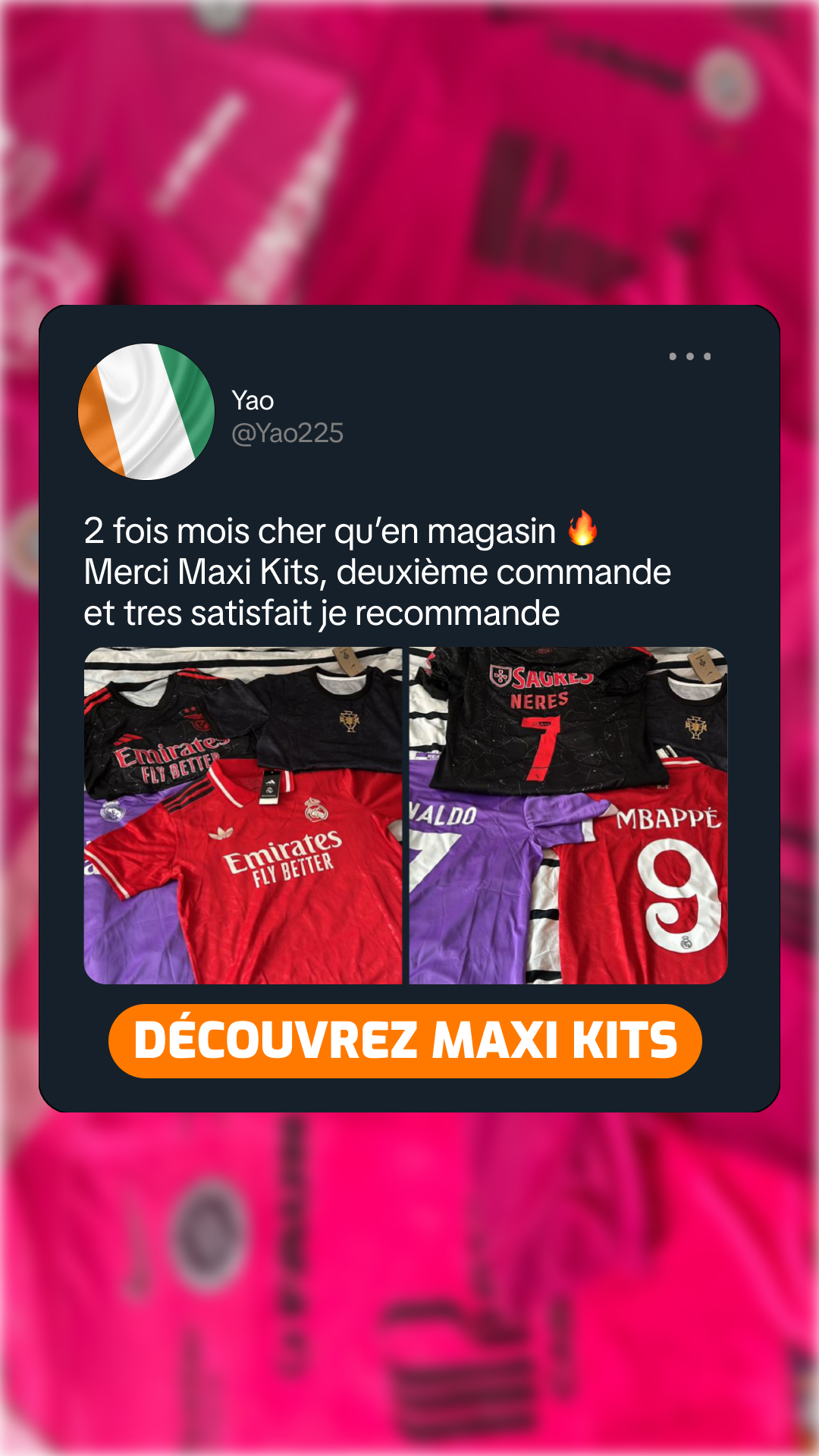 maxikits.com Facebook ad: Arrête de payer le prix fort.