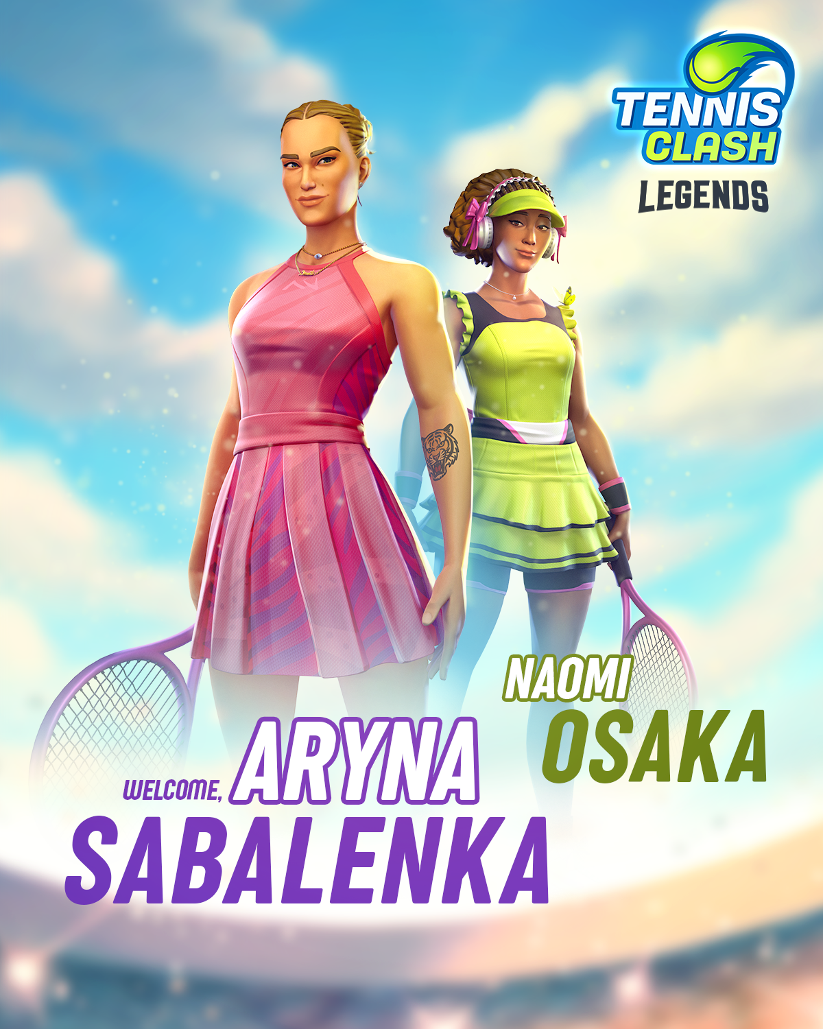 Tennis Clash Facebook ad