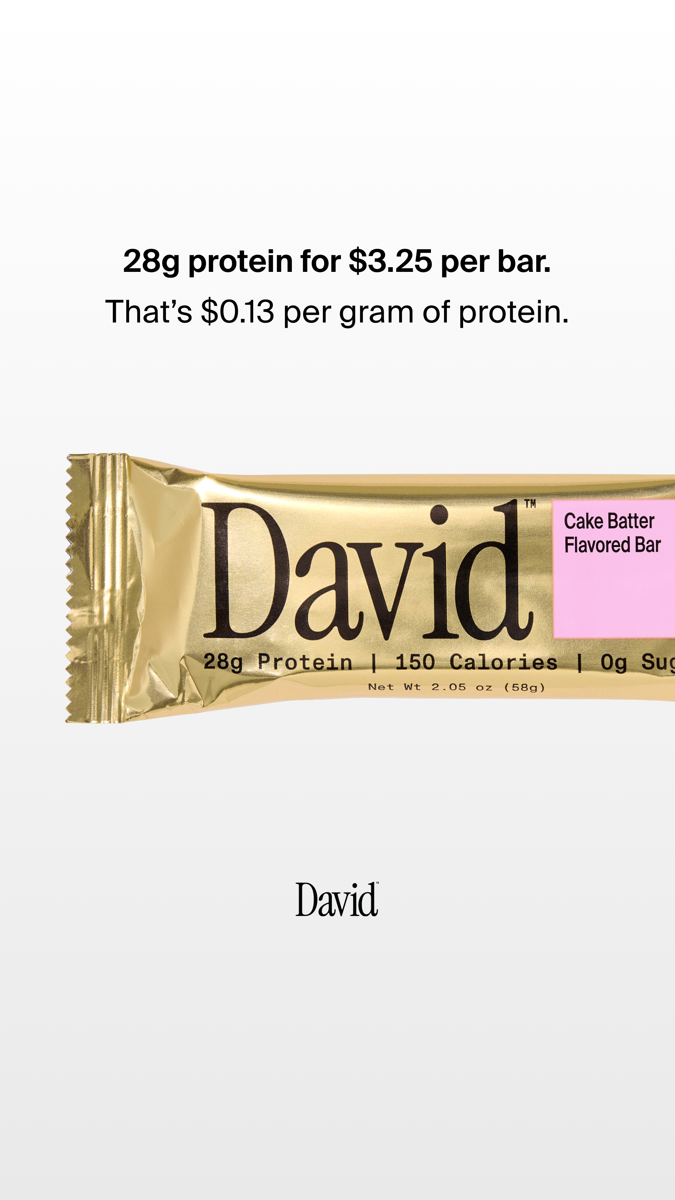 David Protein Facebook ad